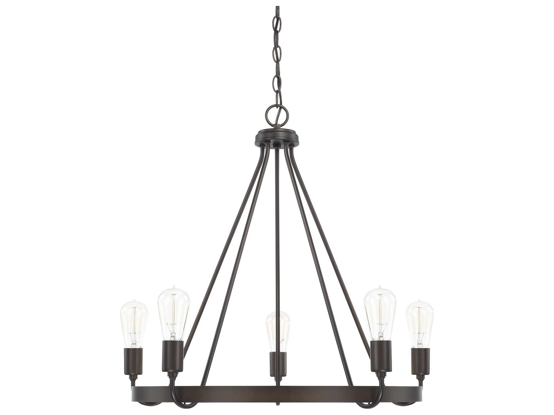Capital Lighting Tanner 5-Light Bronze Chandelier
