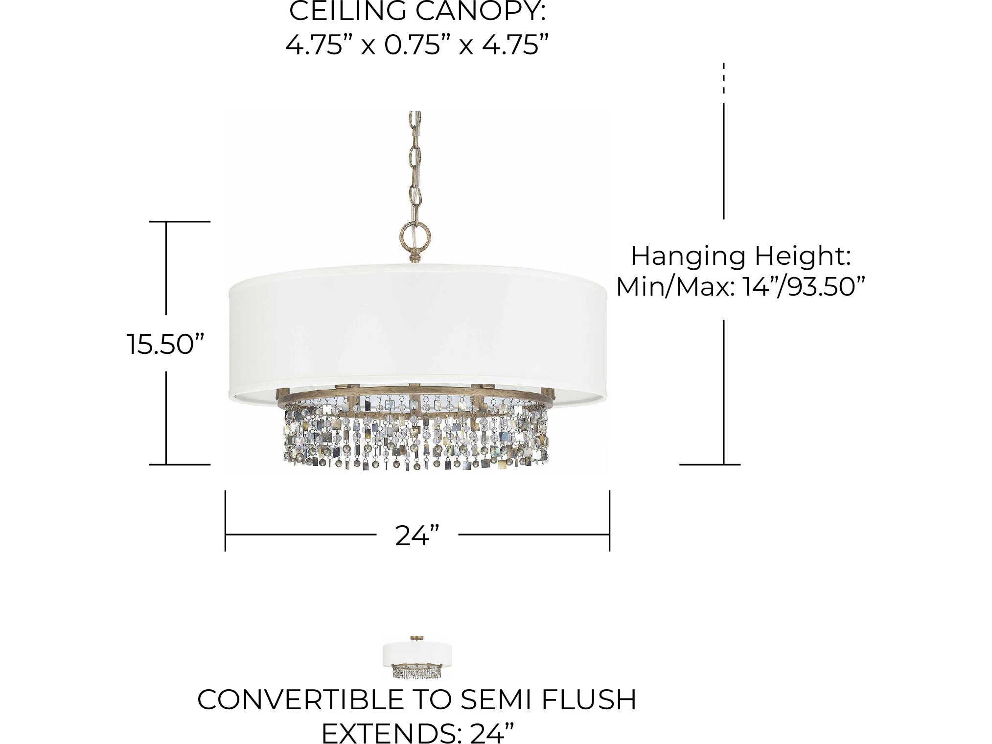 Capital Lighting Harper 6-Light Brushed Gold Crystal Pendant