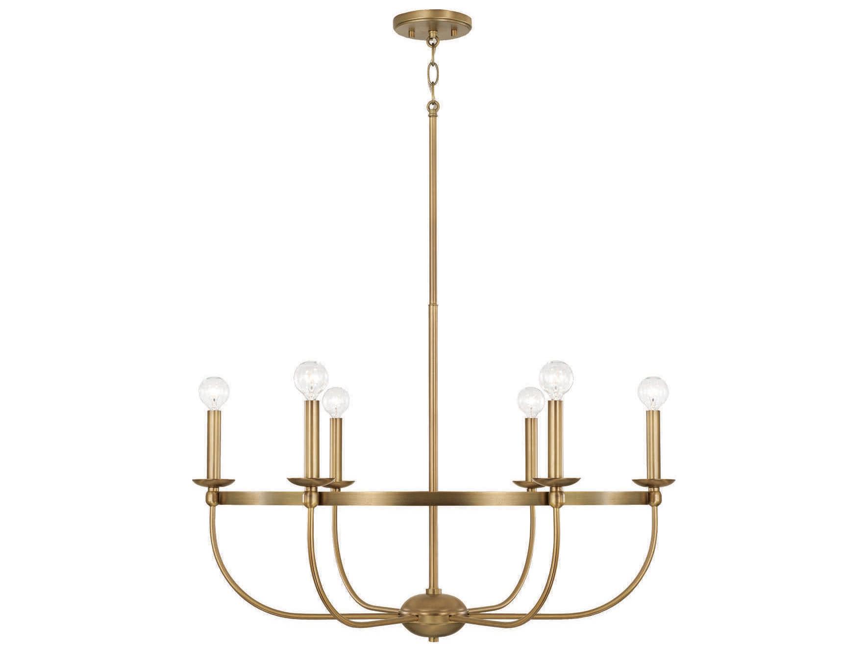 Capital Lighting Rylann 6-Light Aged Brass Chandelier