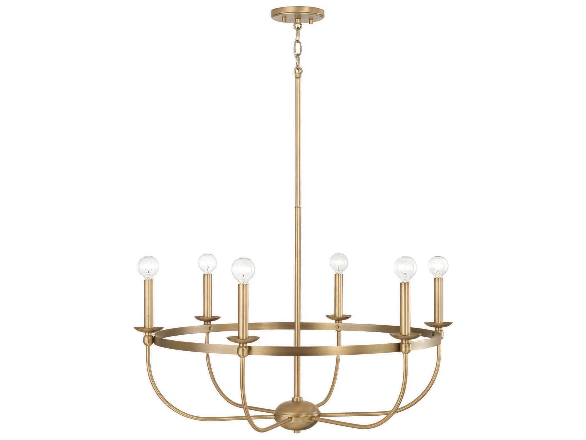 Capital Lighting Rylann 6-Light Aged Brass Chandelier
