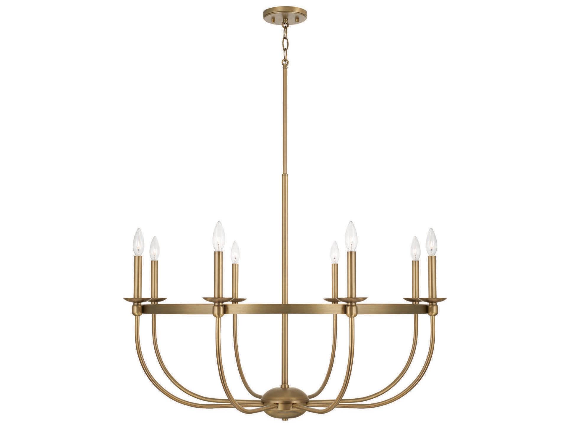 Capital Lighting Rylann 8-Light Aged Brass Candelabra Chandelier