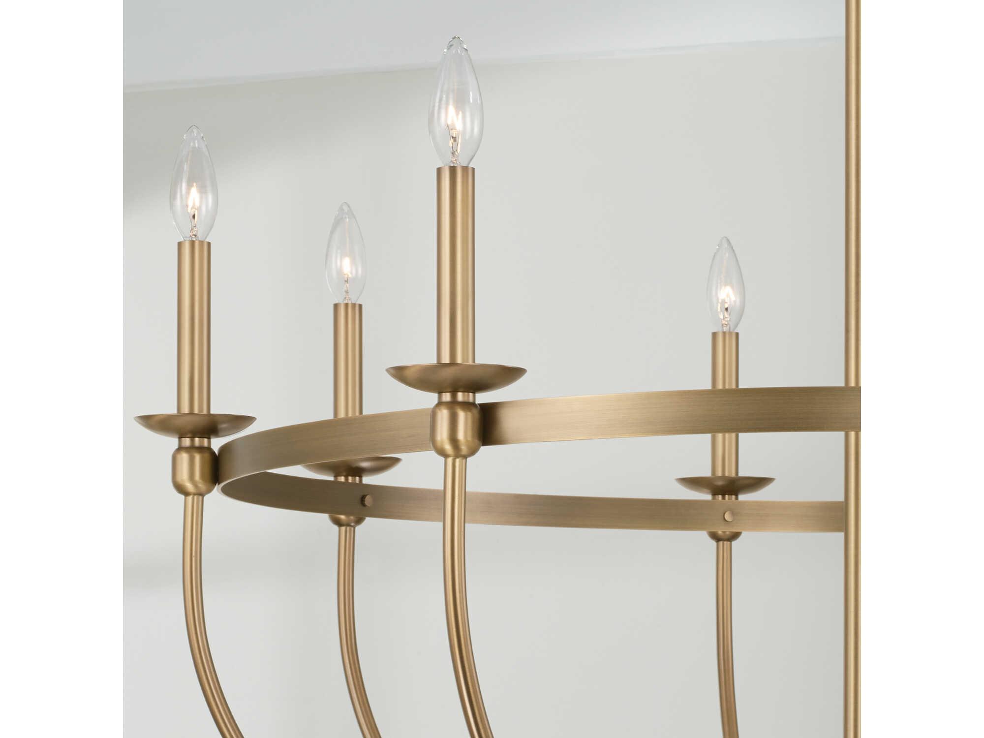 Capital Lighting Rylann 8-Light Aged Brass Candelabra Chandelier