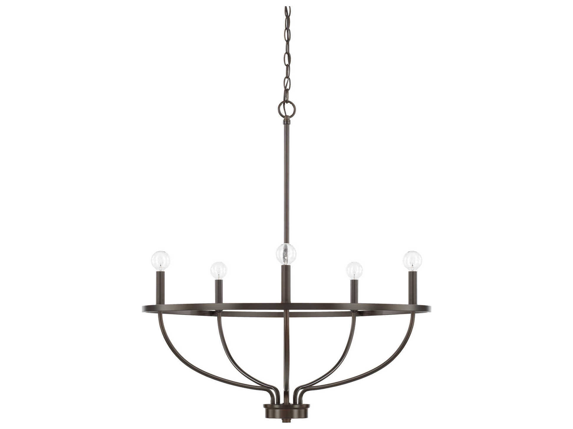 Capital Lighting Greyson 5-Light Bronze Candelabra Chandelier