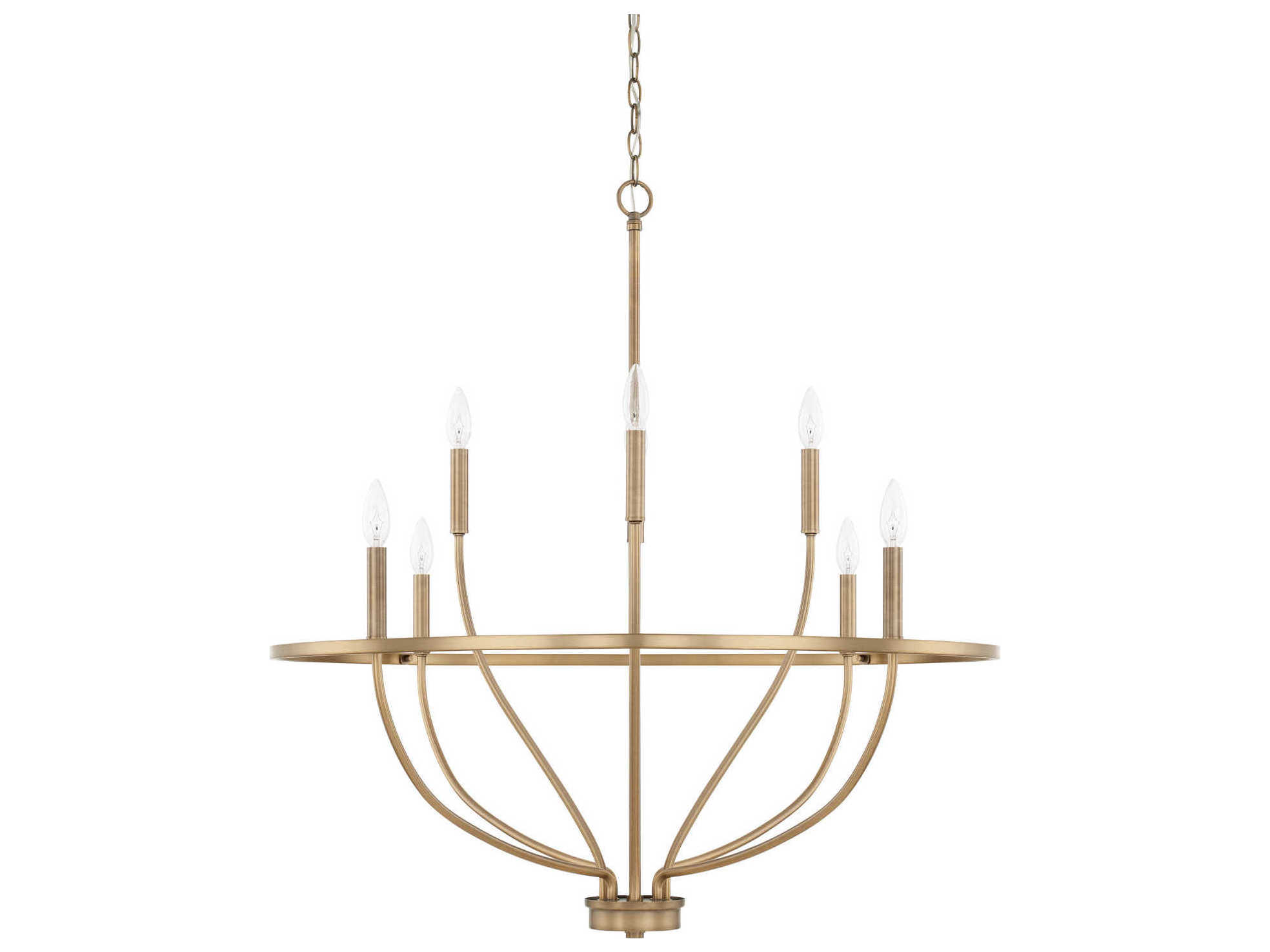 Capital Lighting Greyson 8-Light Aged Brass Candelabra Chandelier