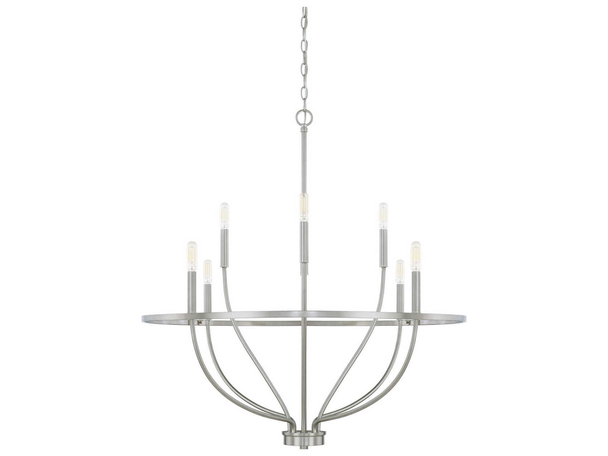 Capital Lighting Greyson 8-Light Brushed Nickel Candelabra Chandelier