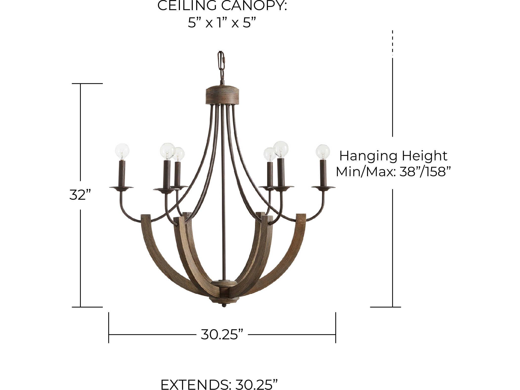 Capital Lighting Tybee 6-Light Nordic Grey Candelabra Chandelier