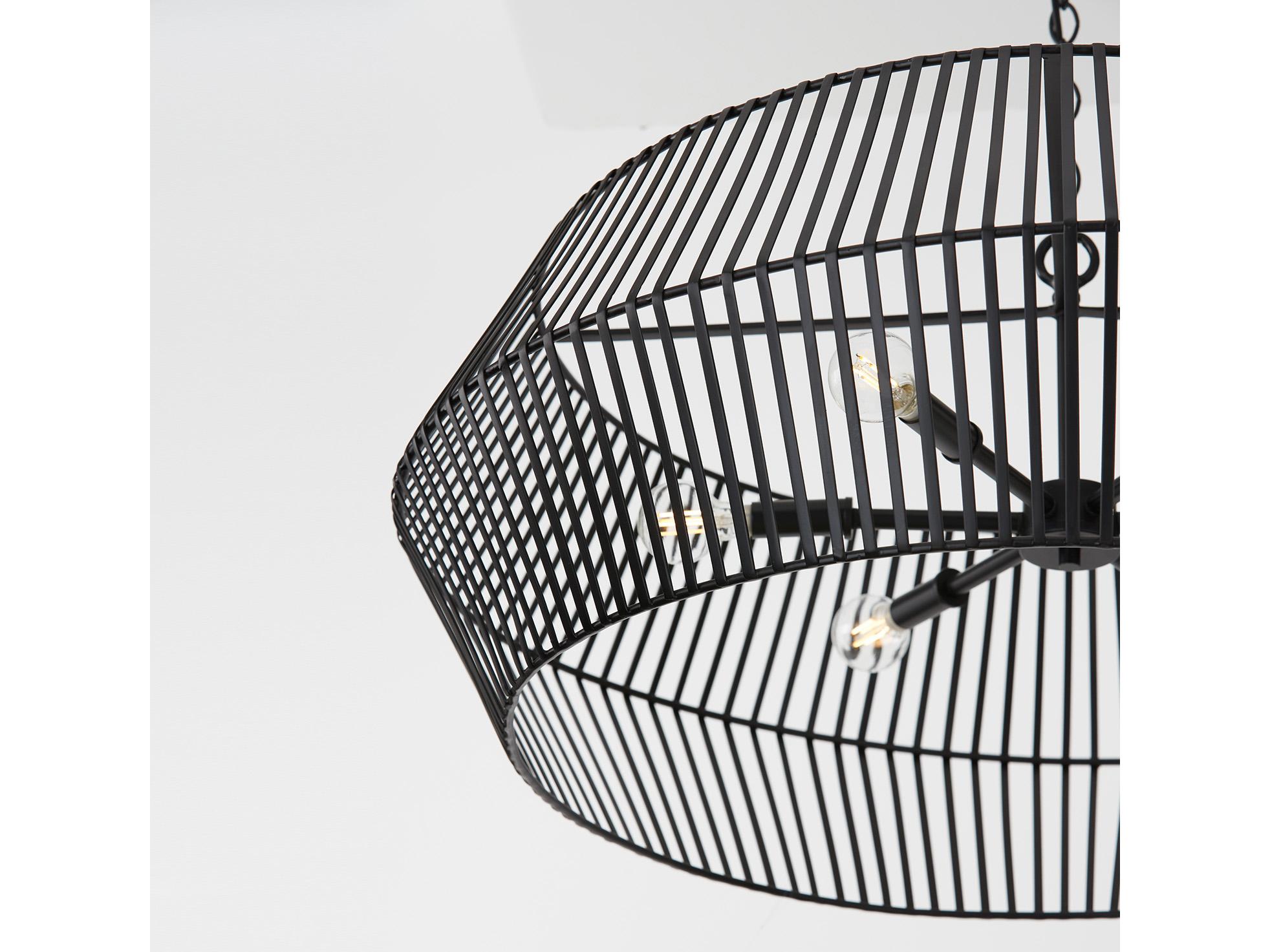 Capital Lighting Kaiya 6-Light Matte Black Drum Chandelier