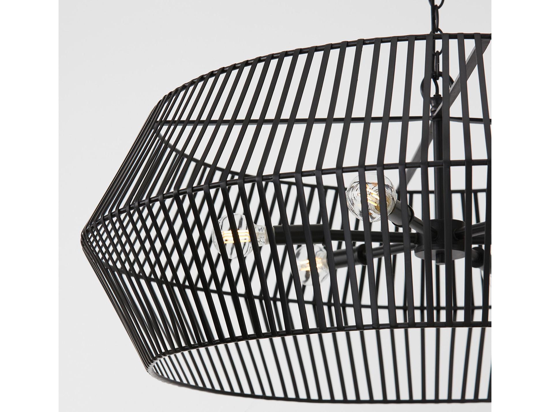 Capital Lighting Kaiya 6-Light Matte Black Drum Chandelier