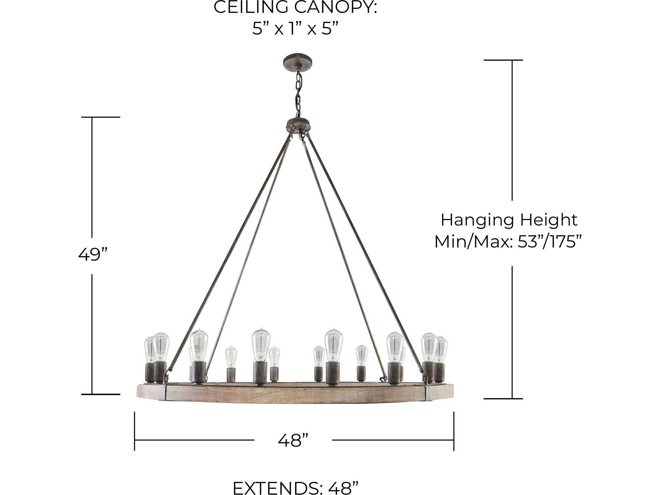 Capital Lighting 16-Light6-Light Urban Wash Gray Chandelier