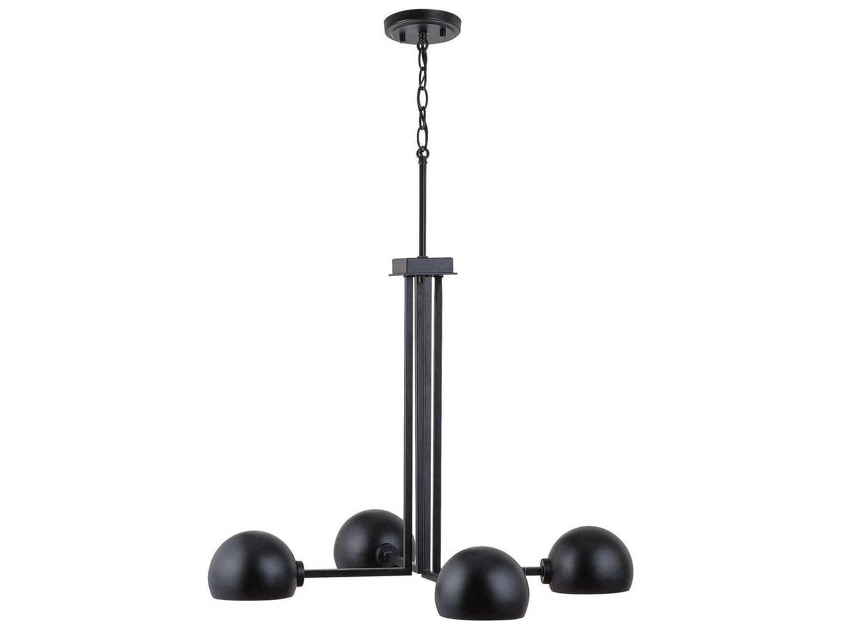 Capital Lighting Hadley 4-Light Matte Black Chandelier