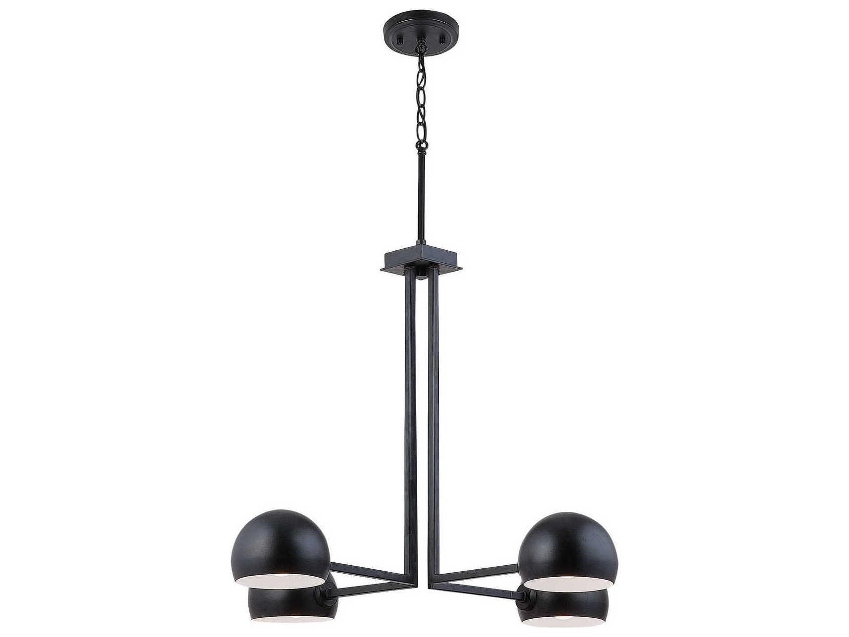 Capital Lighting Hadley 4-Light Matte Black Chandelier