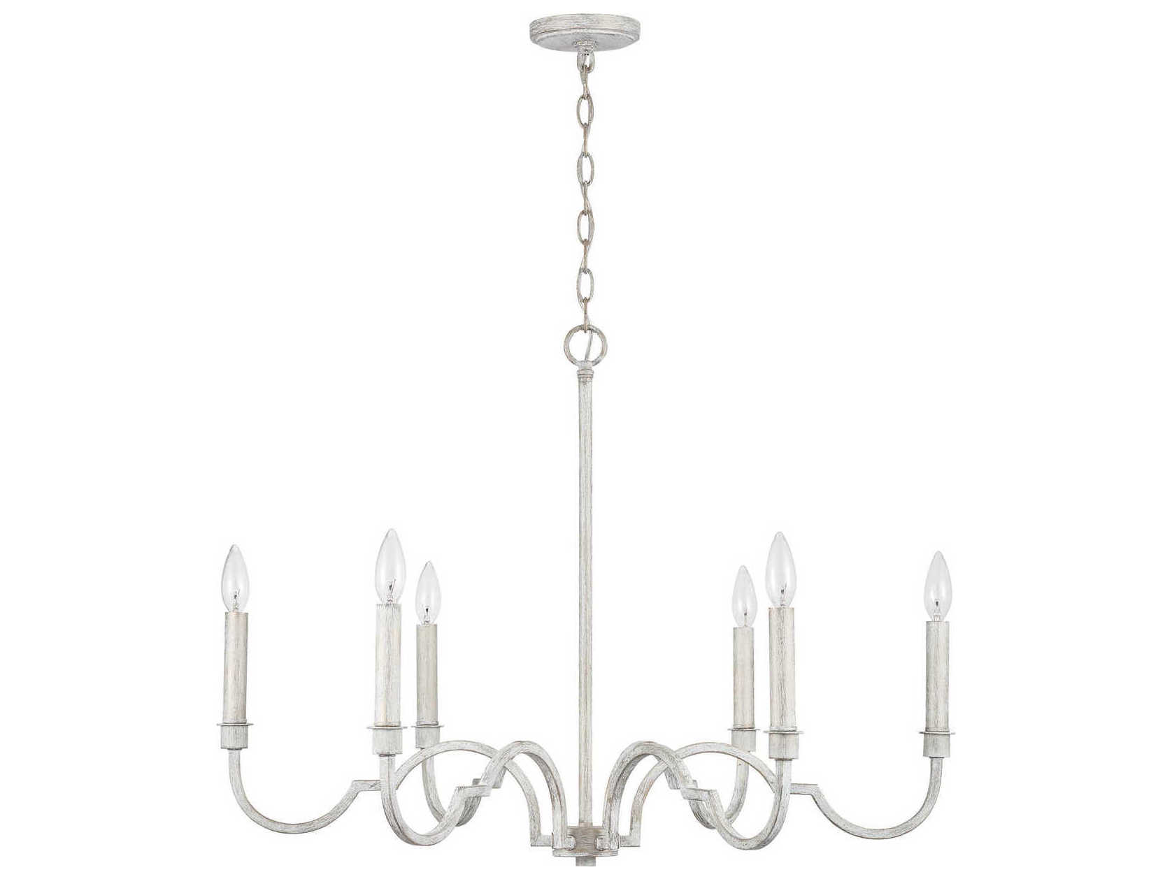 Capital Lighting Demi 6-Light Winter White Candelabra Chandelier
