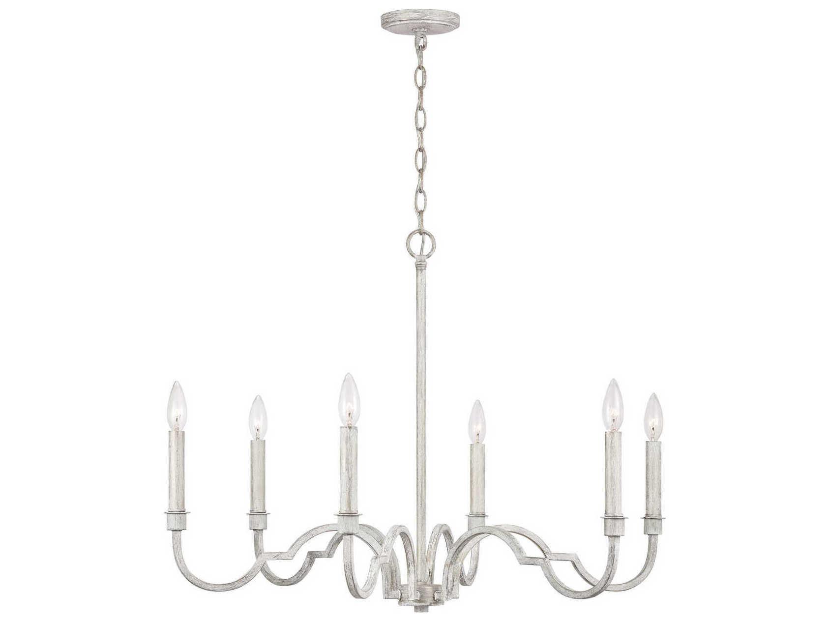 Capital Lighting Demi 6-Light Winter White Candelabra Chandelier