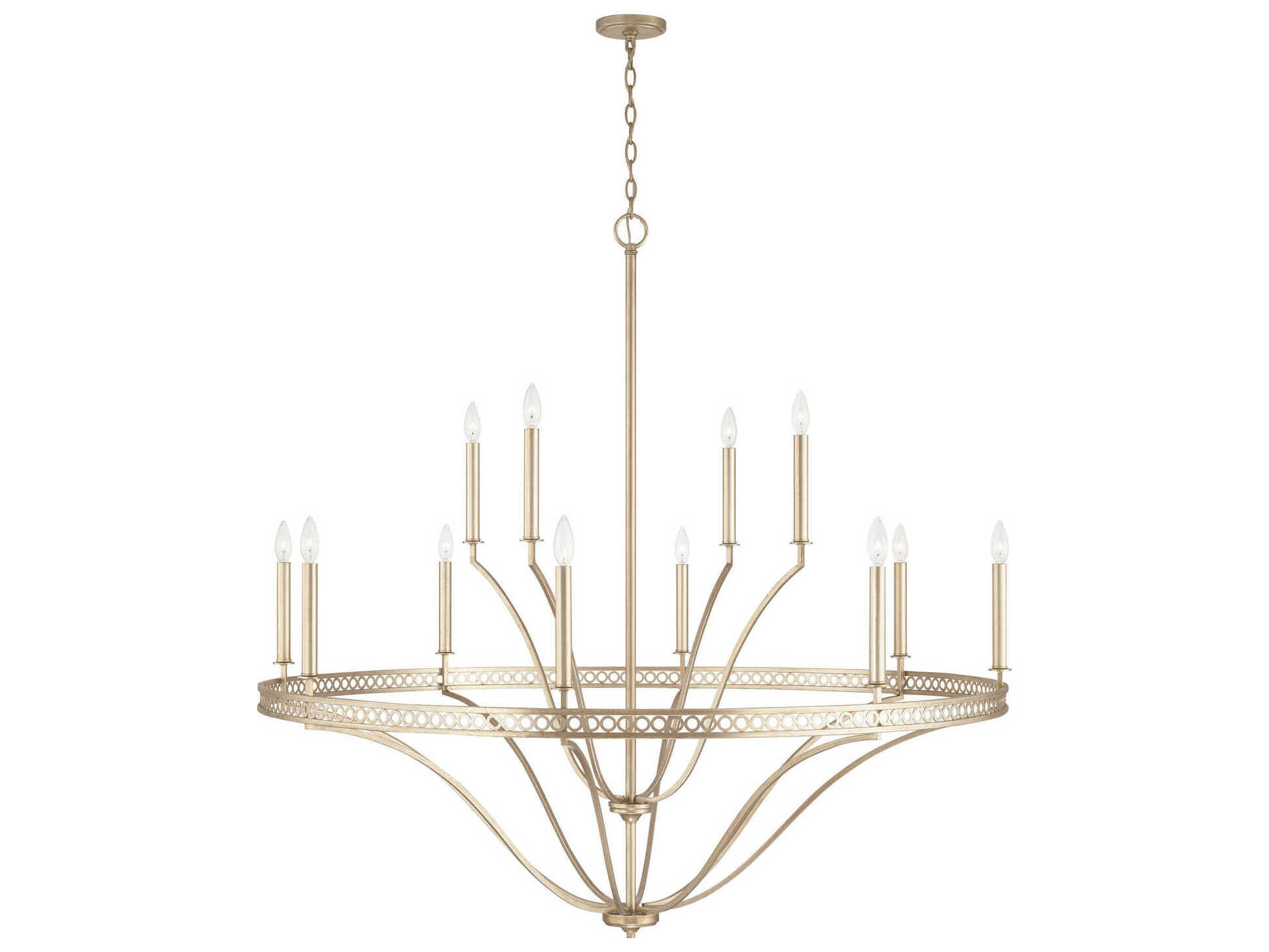 Capital Lighting Isabella 12-Light Winter Gold Candelabra Chandelier