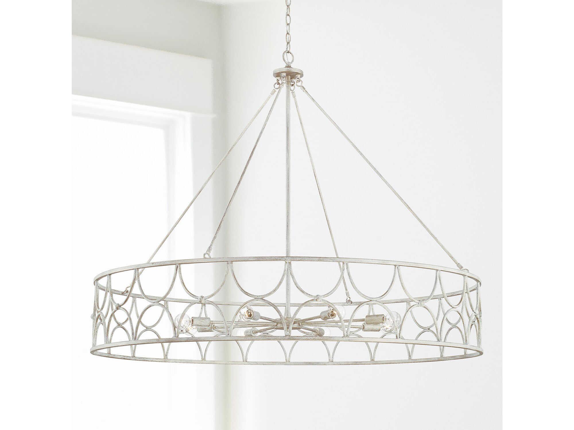 Capital Lighting Ricci 8-Light Winter White Candelabra Chandelier