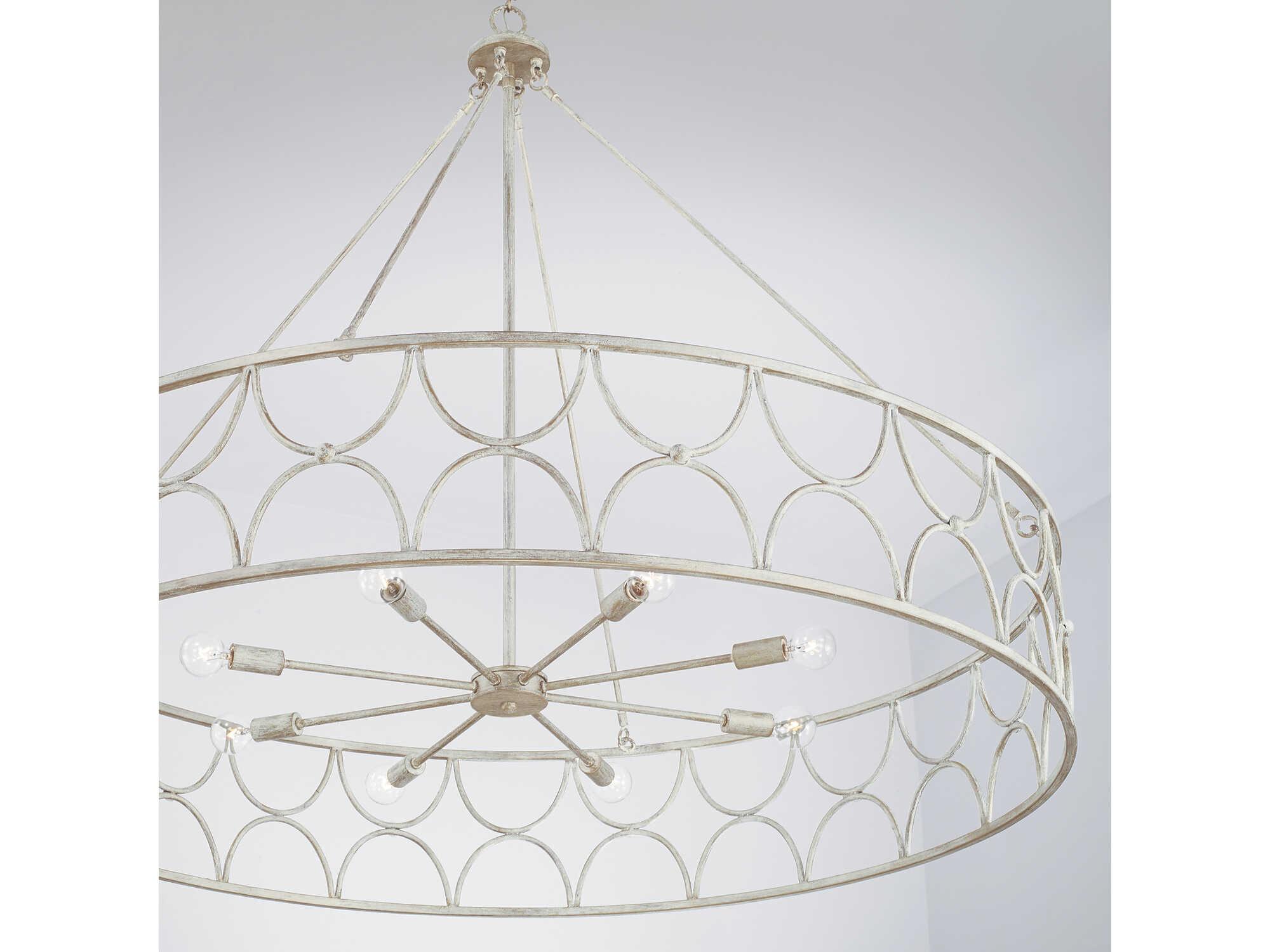 Capital Lighting Ricci 8-Light Winter White Candelabra Chandelier