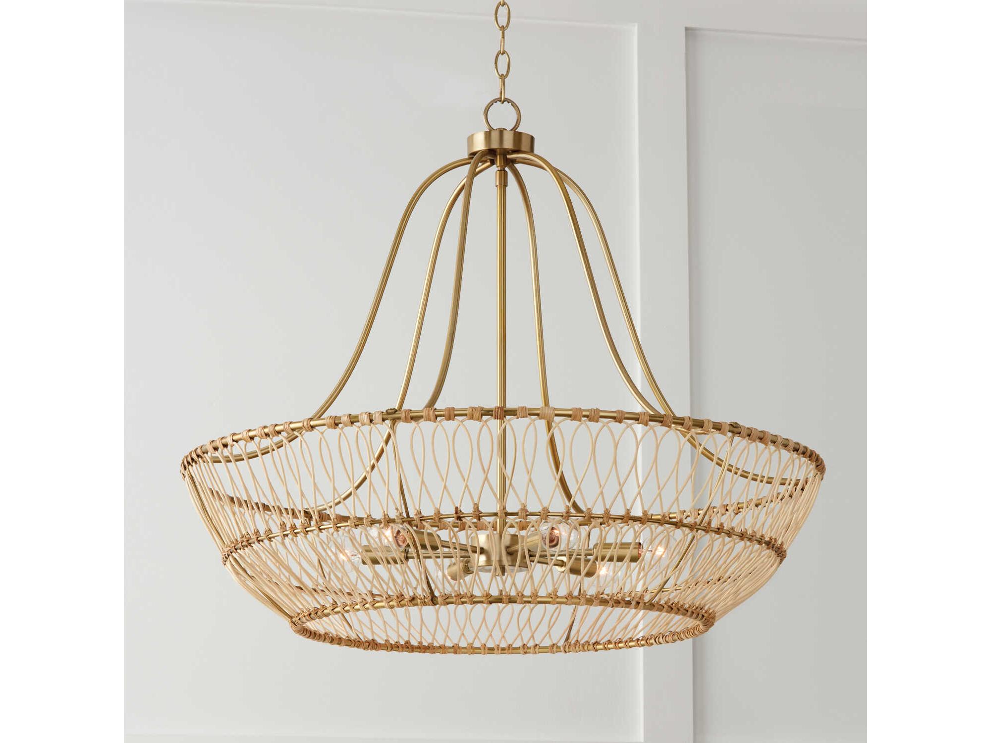 Capital Lighting Wren 6-Light Matte Brass Round Chandelier