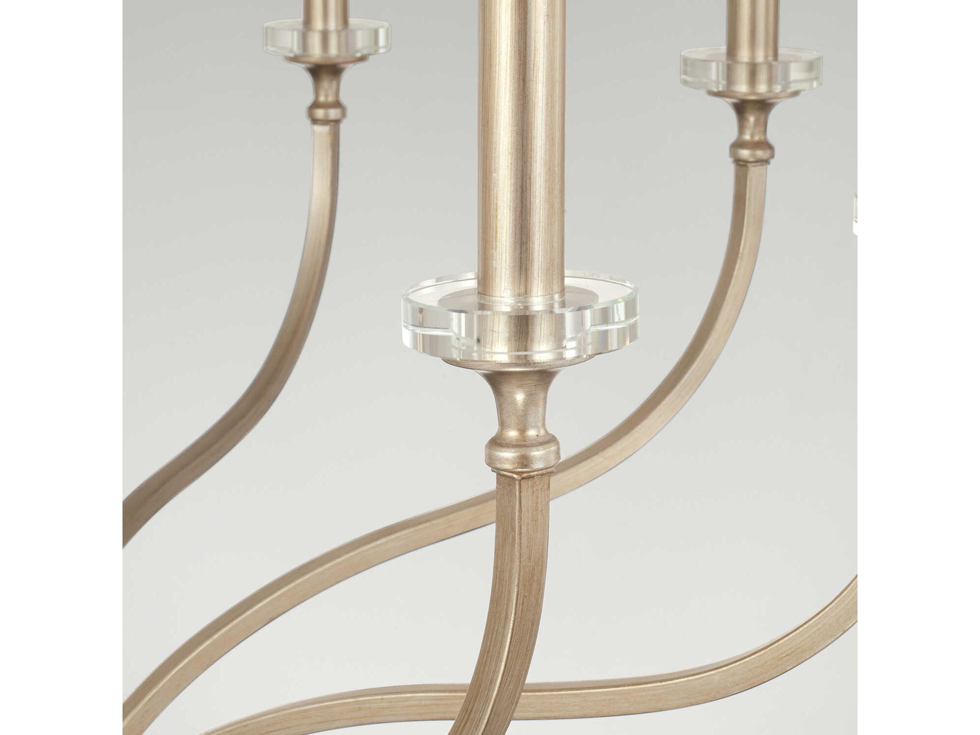 Capital Lighting Breigh 8-Light Brushed Champagne Brass Candelabra Chandelier
