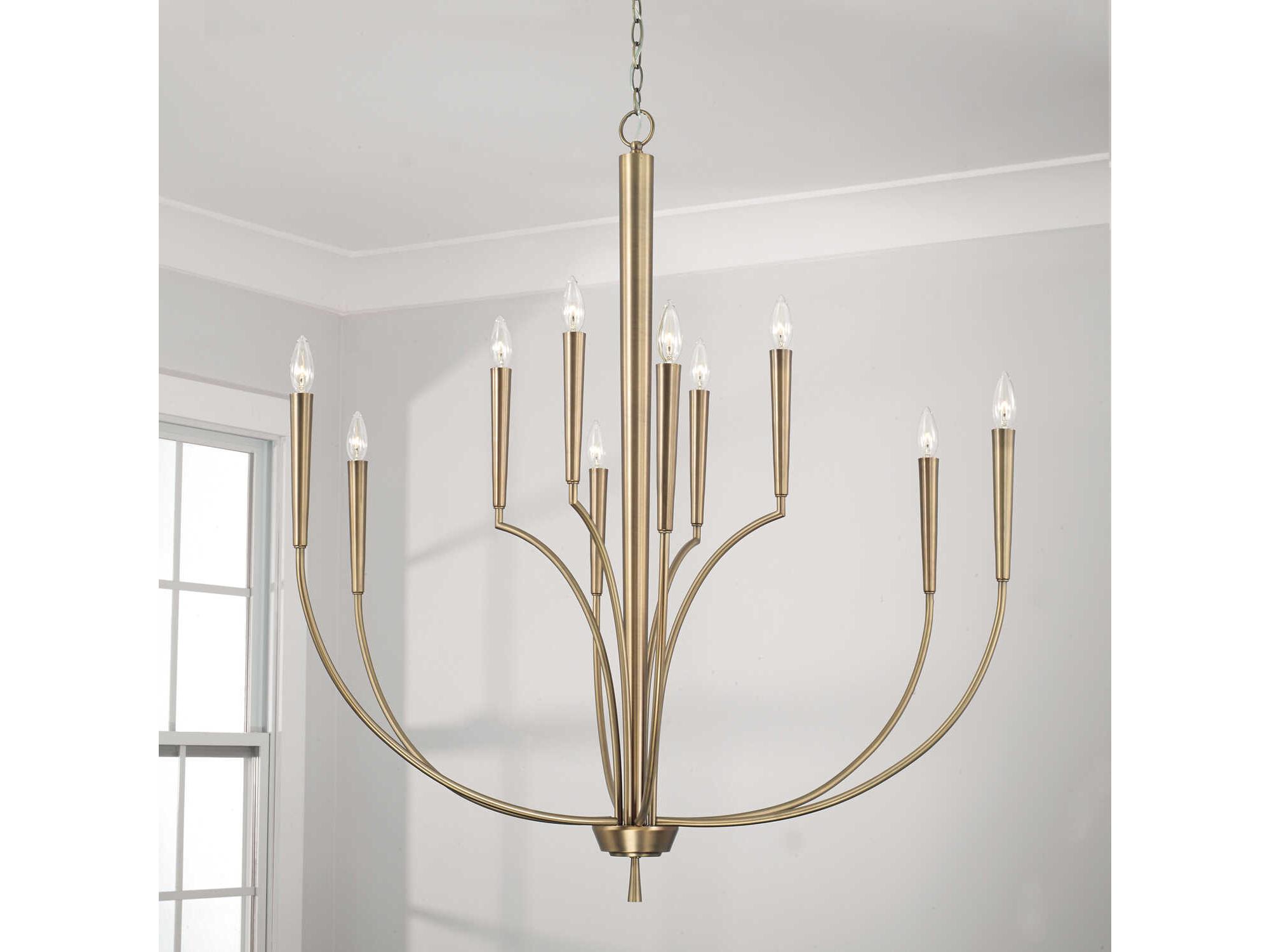 Capital Lighting Holden 10-Light Aged Brass Tiered Chandelier