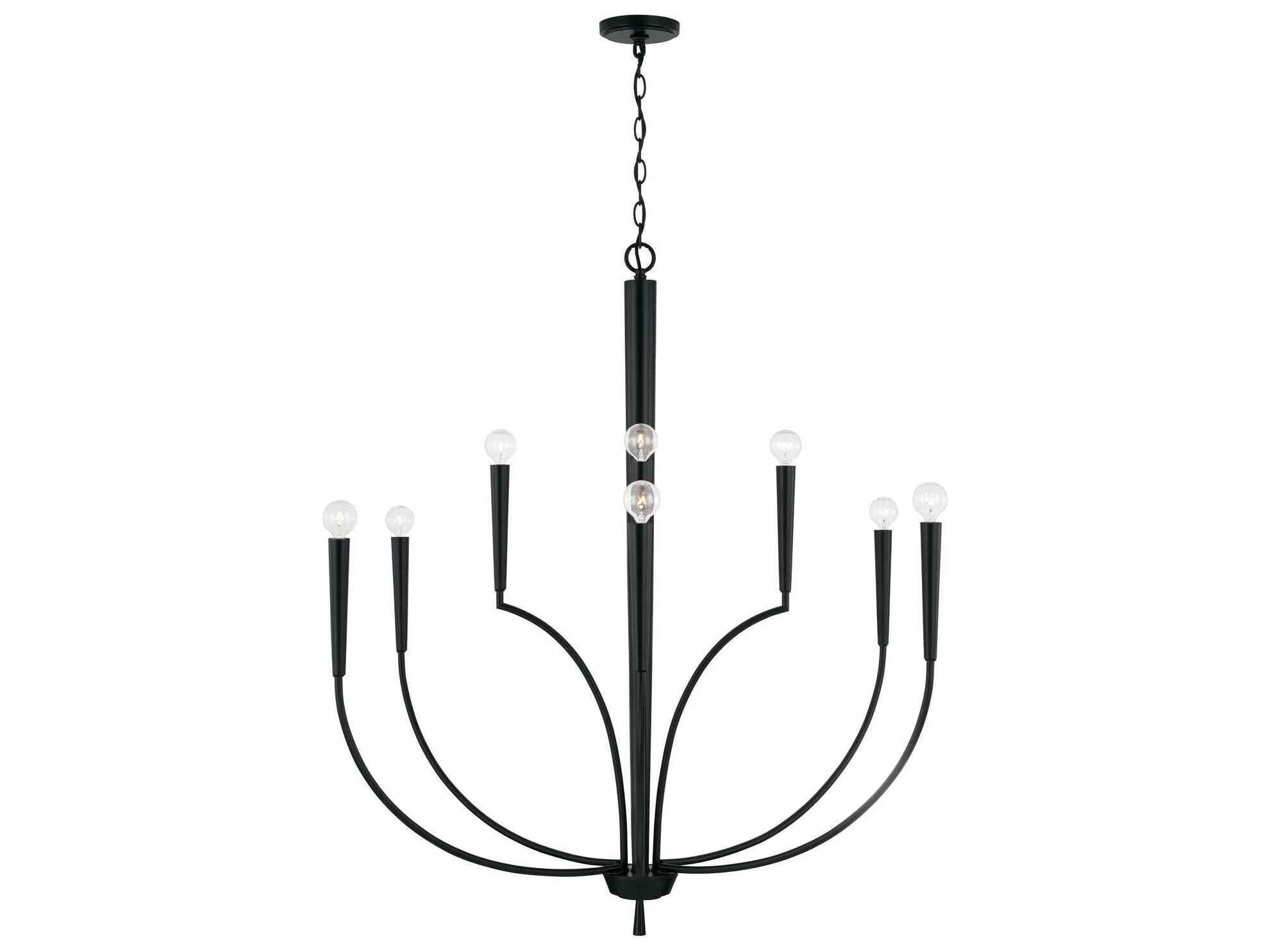Capital Lighting Holden 10-Light Matte Black Tiered Chandelier