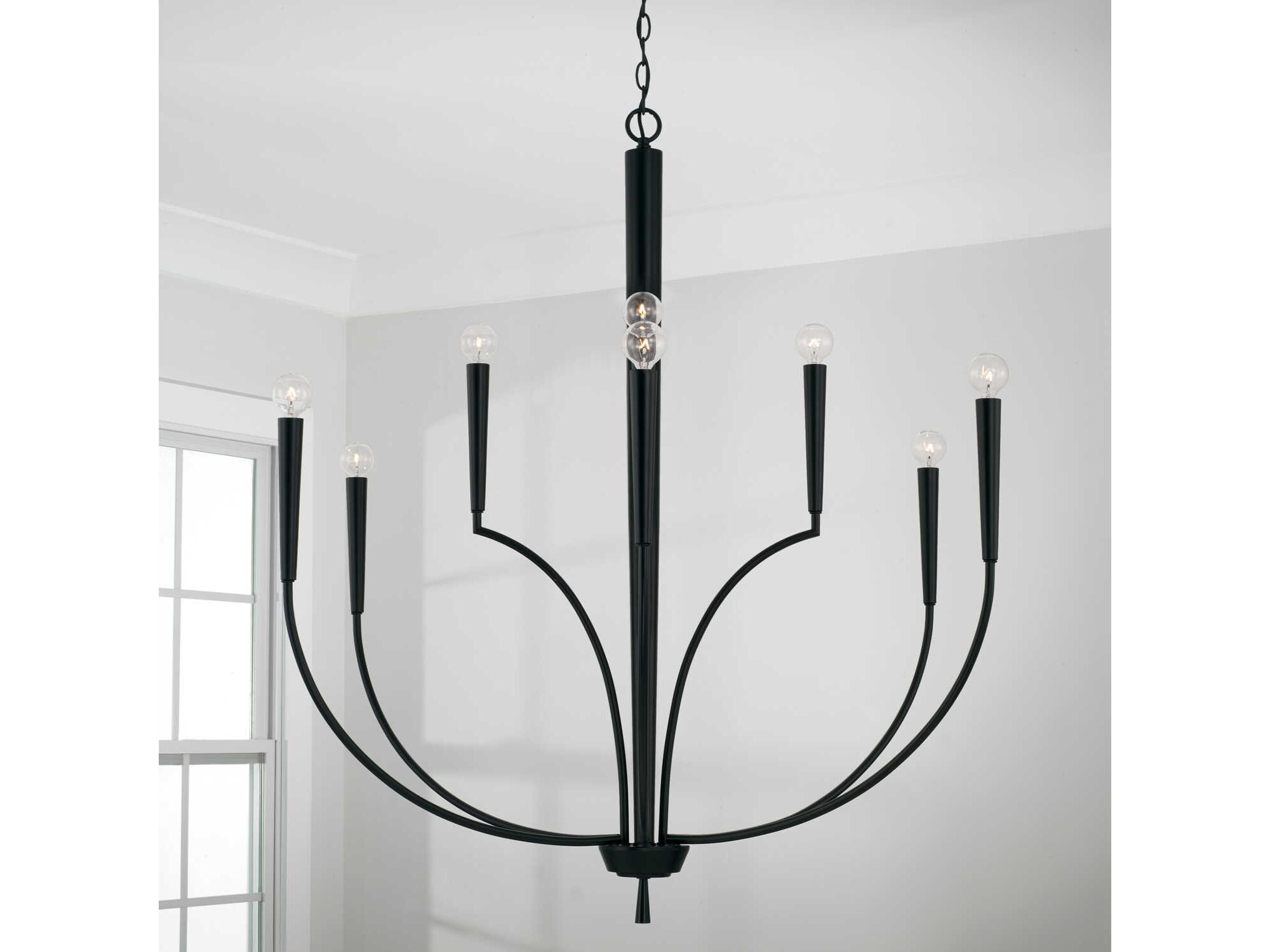 Capital Lighting Holden 10-Light Matte Black Tiered Chandelier