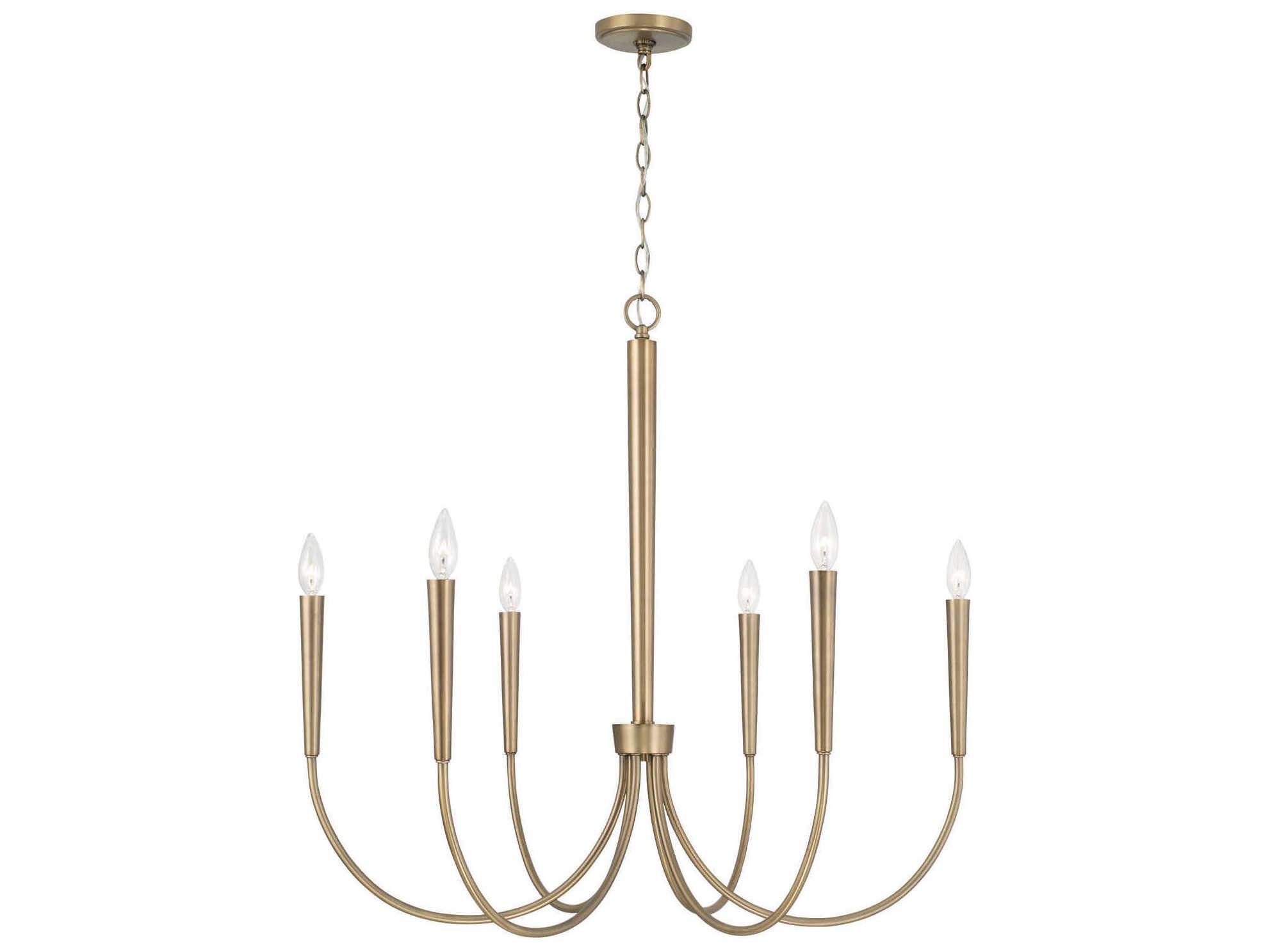 Capital Lighting Holden 6-Light Aged Brass Tiered Chandelier