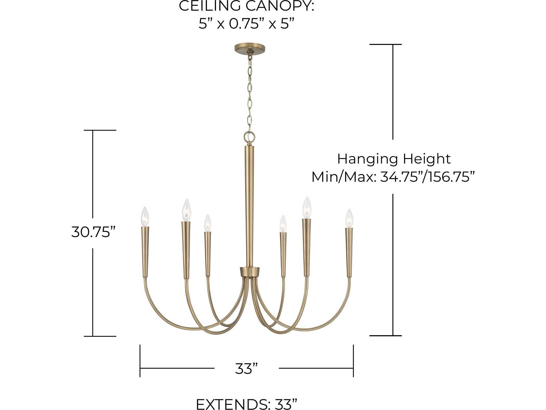 Capital Lighting Holden 6-Light Aged Brass Tiered Chandelier