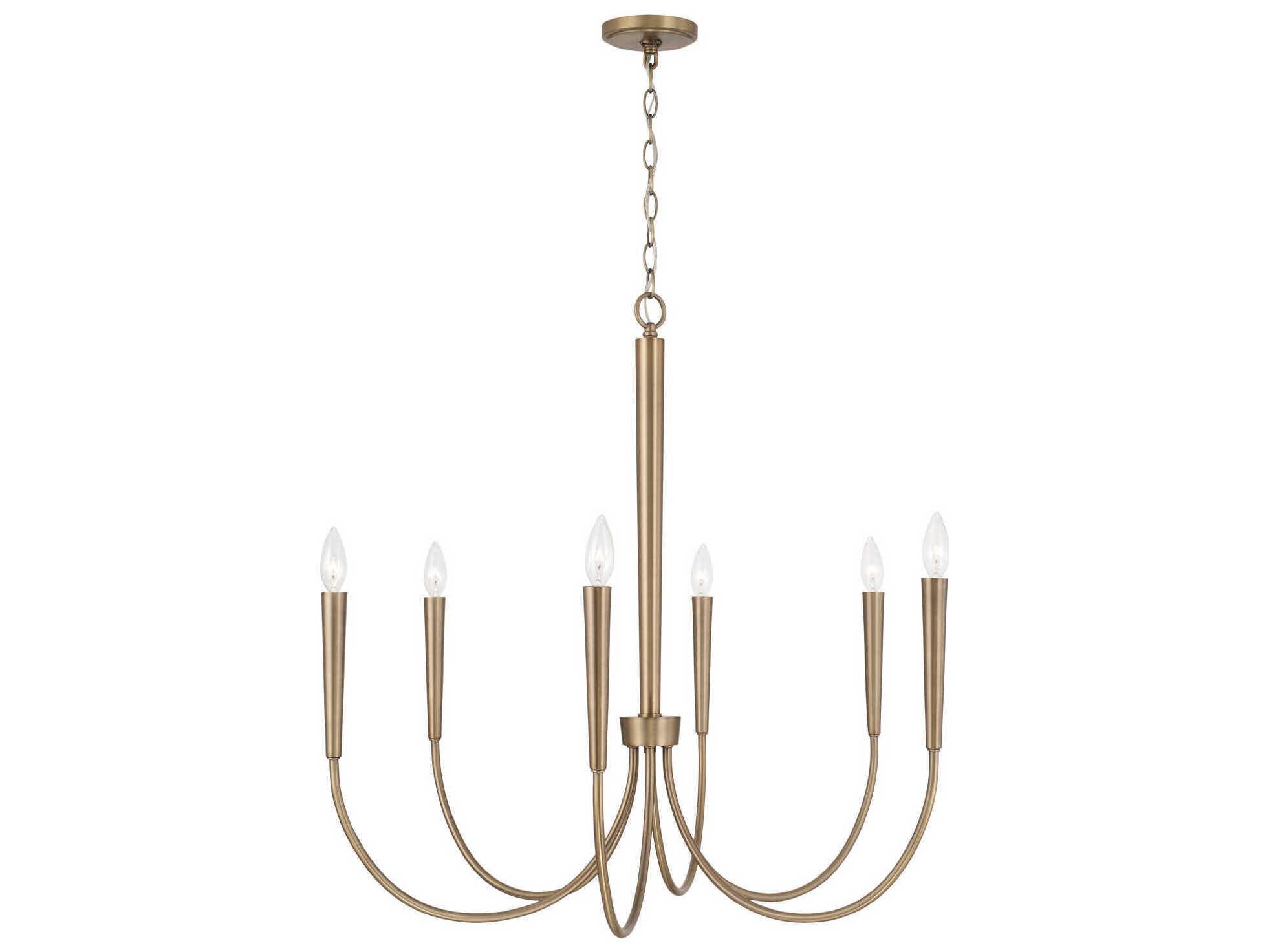 Capital Lighting Holden 6-Light Aged Brass Tiered Chandelier