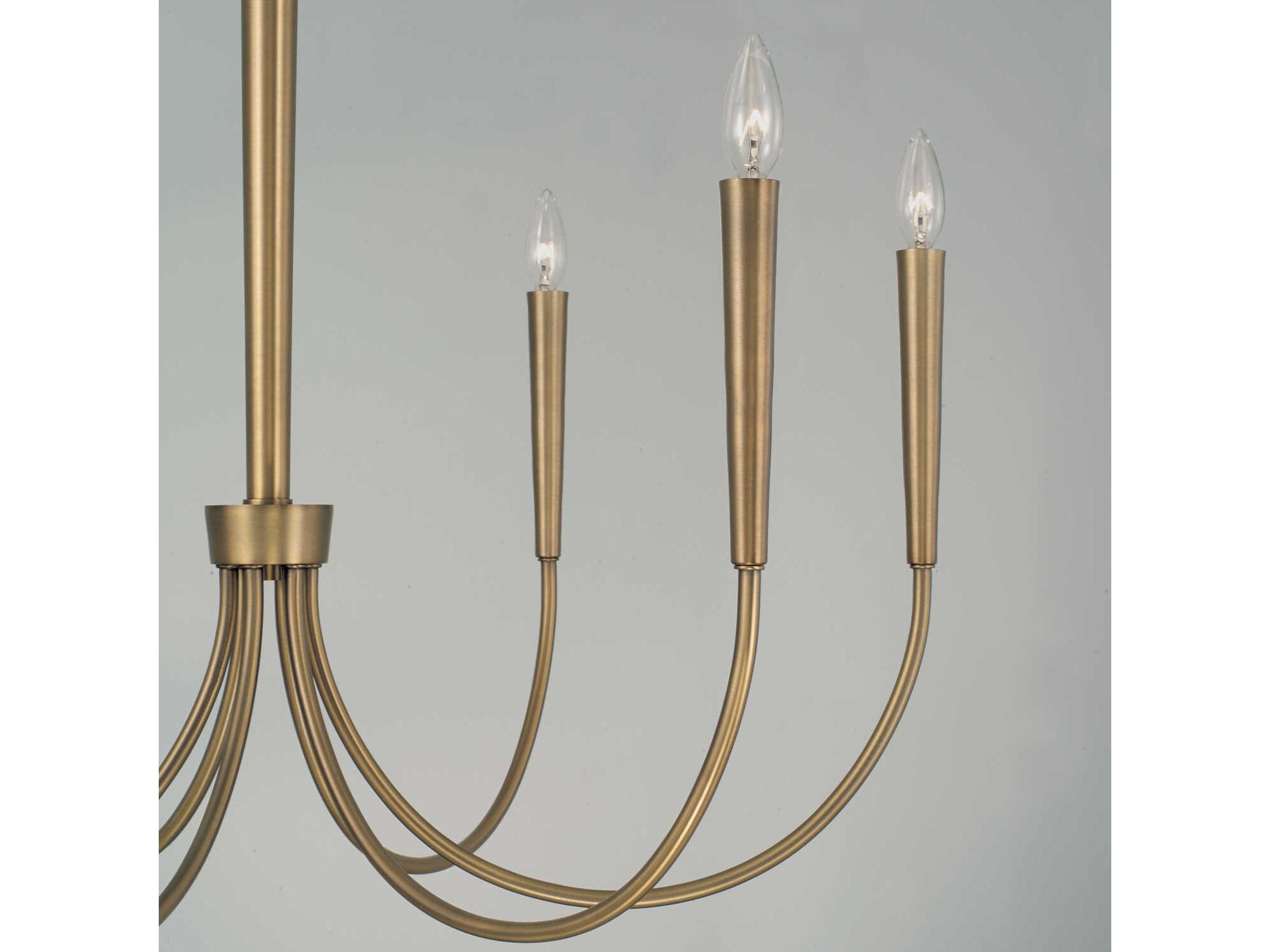Capital Lighting Holden 6-Light Aged Brass Tiered Chandelier