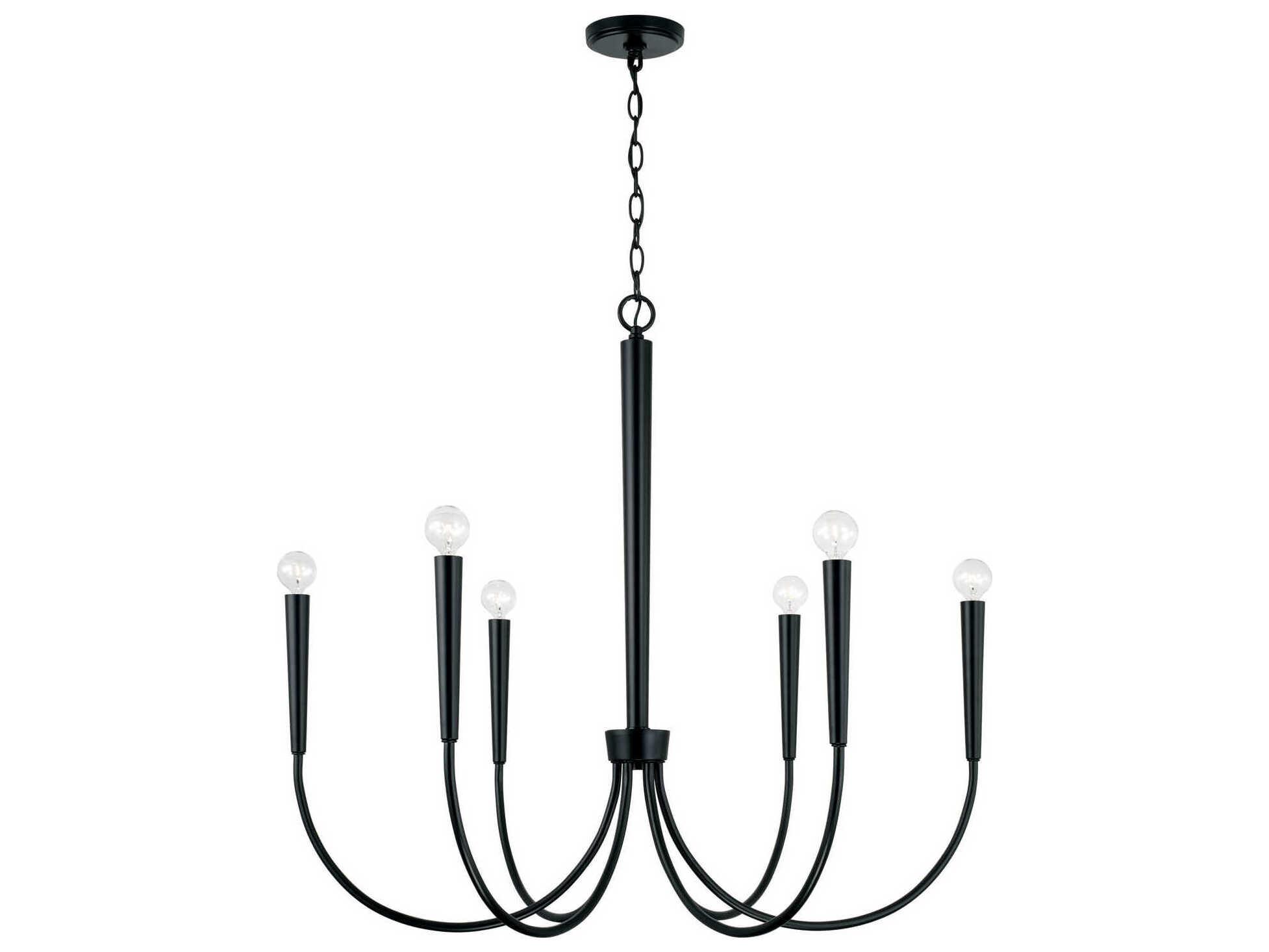 Capital Lighting Holden 6-Light Matte Black Chandelier
