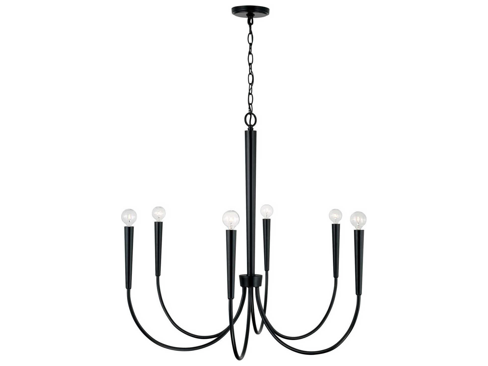 Capital Lighting Holden 6-Light Matte Black Chandelier