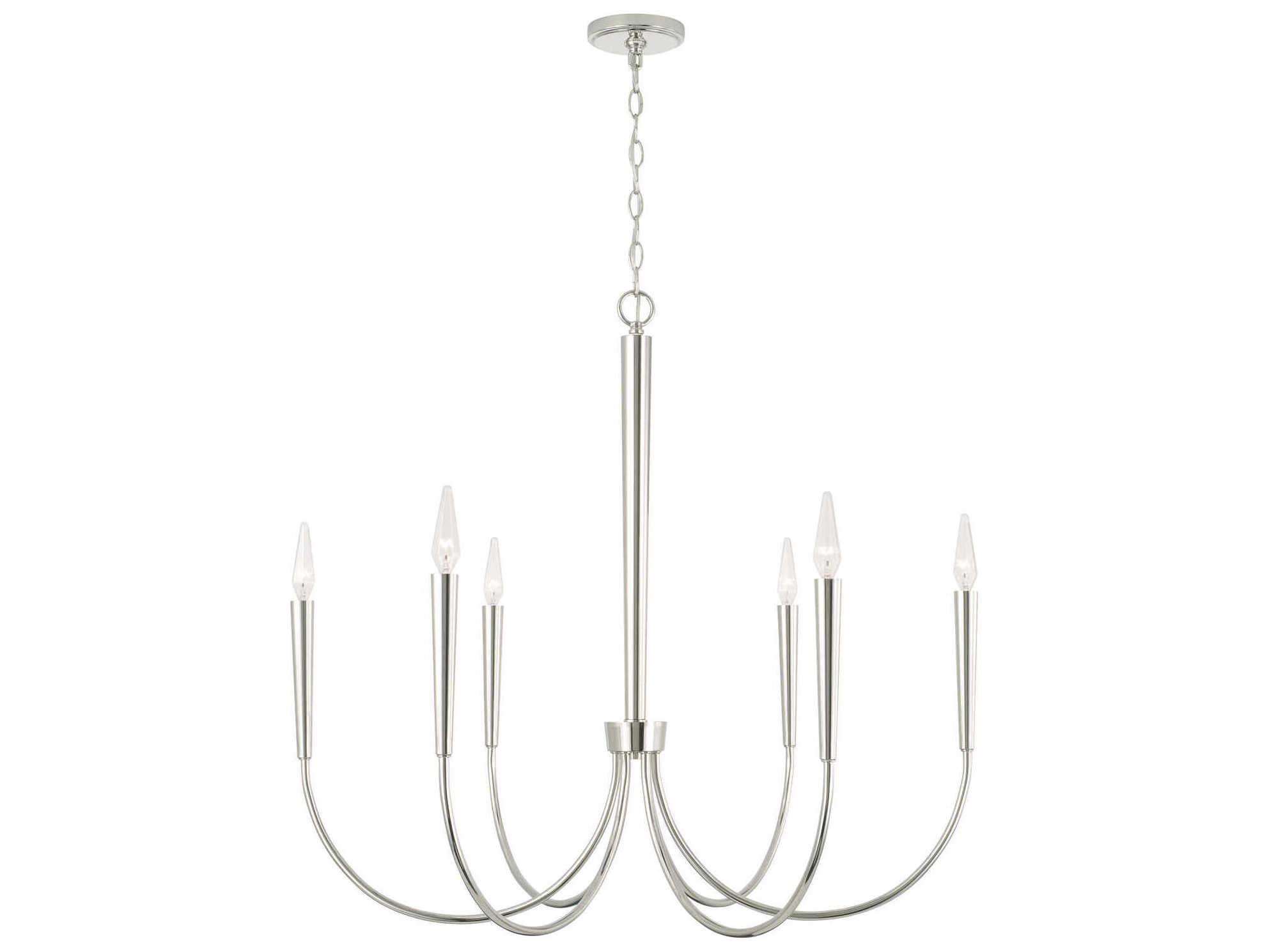 Capital Lighting Holden 6-Light Polished Nickel Chandelier