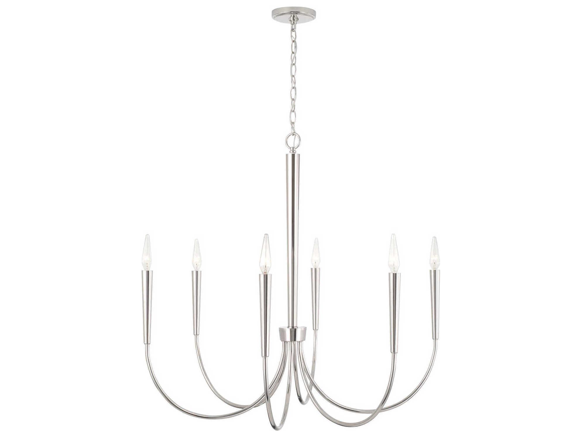Capital Lighting Holden 6-Light Polished Nickel Chandelier