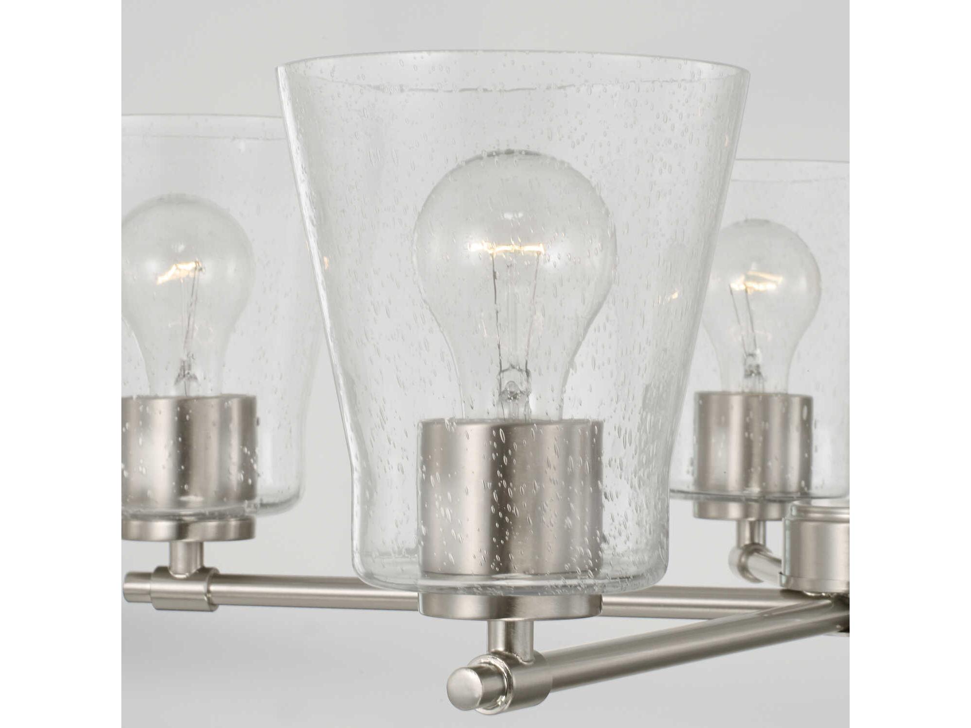 Capital Lighting Baker 5-Light Brushed Nickel Glass Chandelier