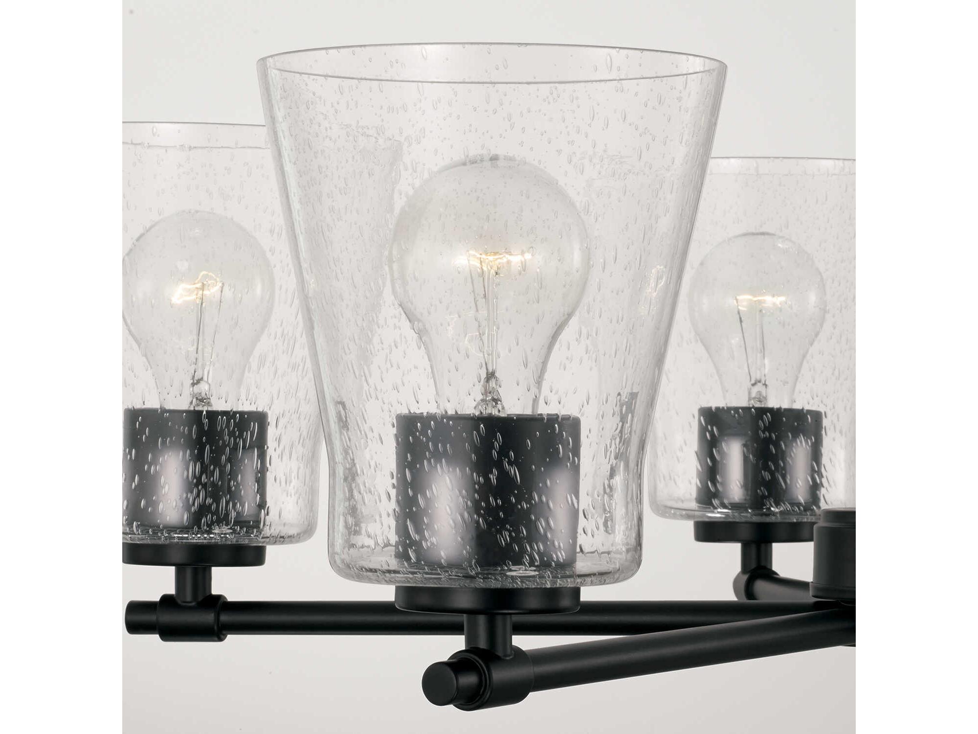Capital Lighting Baker 5-Light Matte Black Glass Chandelier