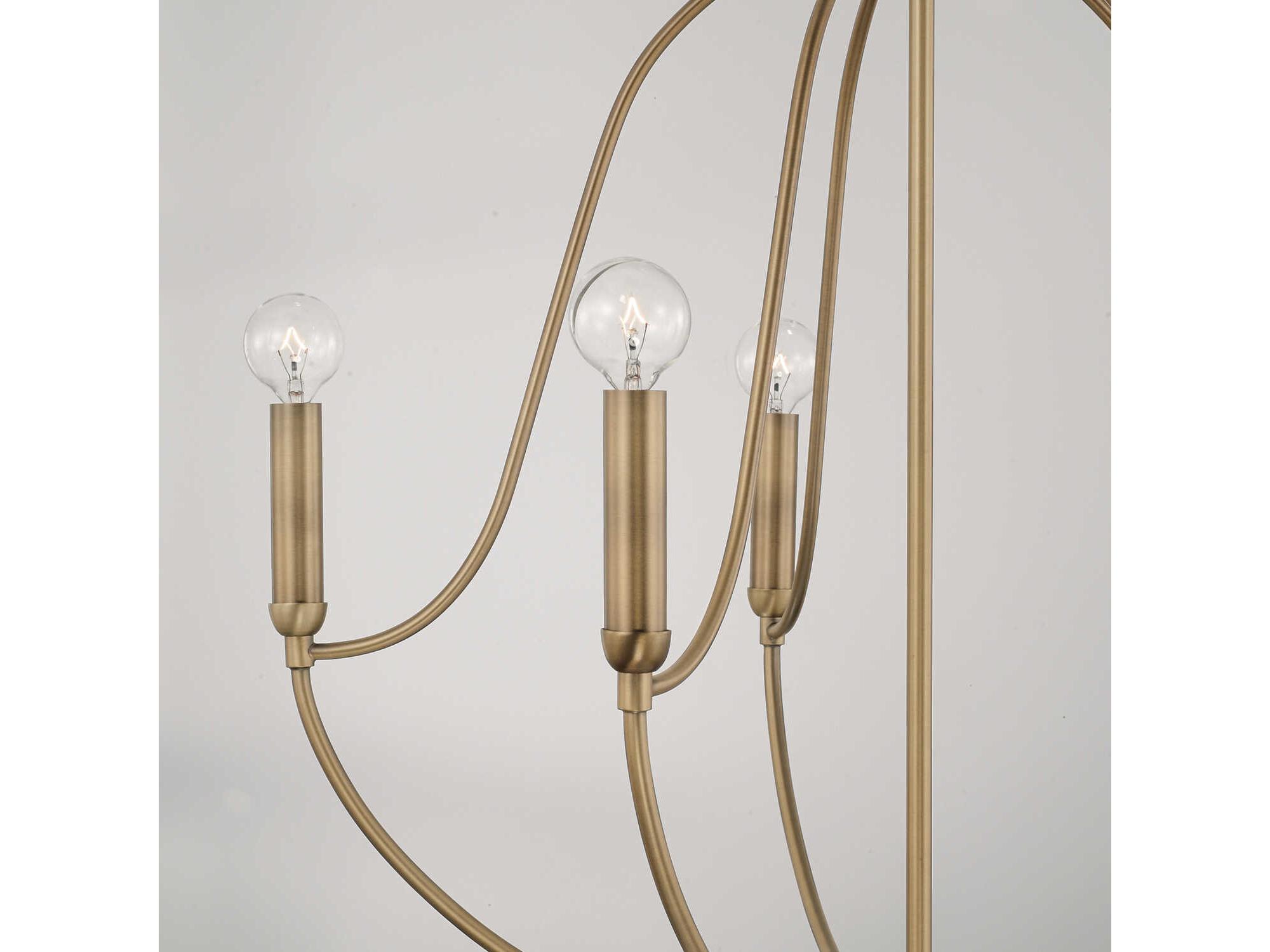 Capital Lighting Madison 5-Light Aged Brass Candelabra Chandelier
