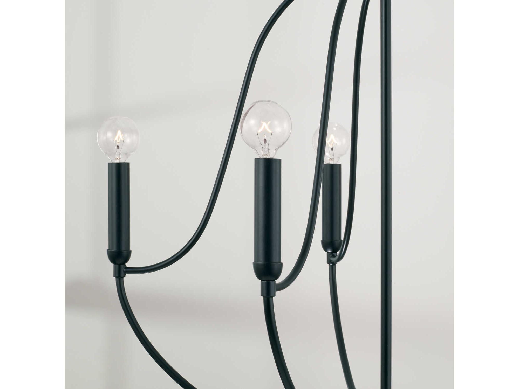 Capital Lighting Madison 5-Light Matte Black Candelabra Chandelier