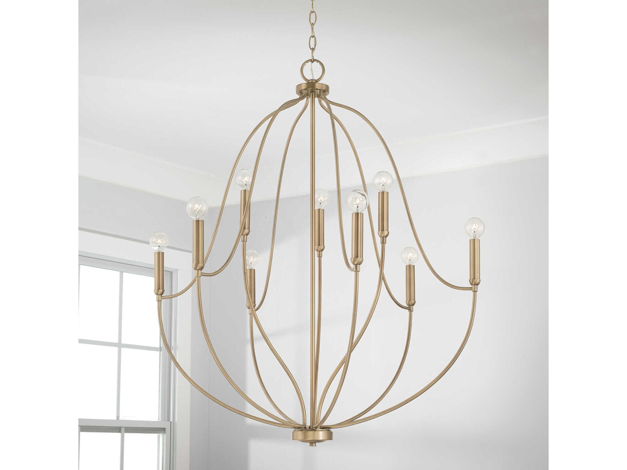 Capital Lighting Madison 9-Light Aged Brass Candelabra Chandelier