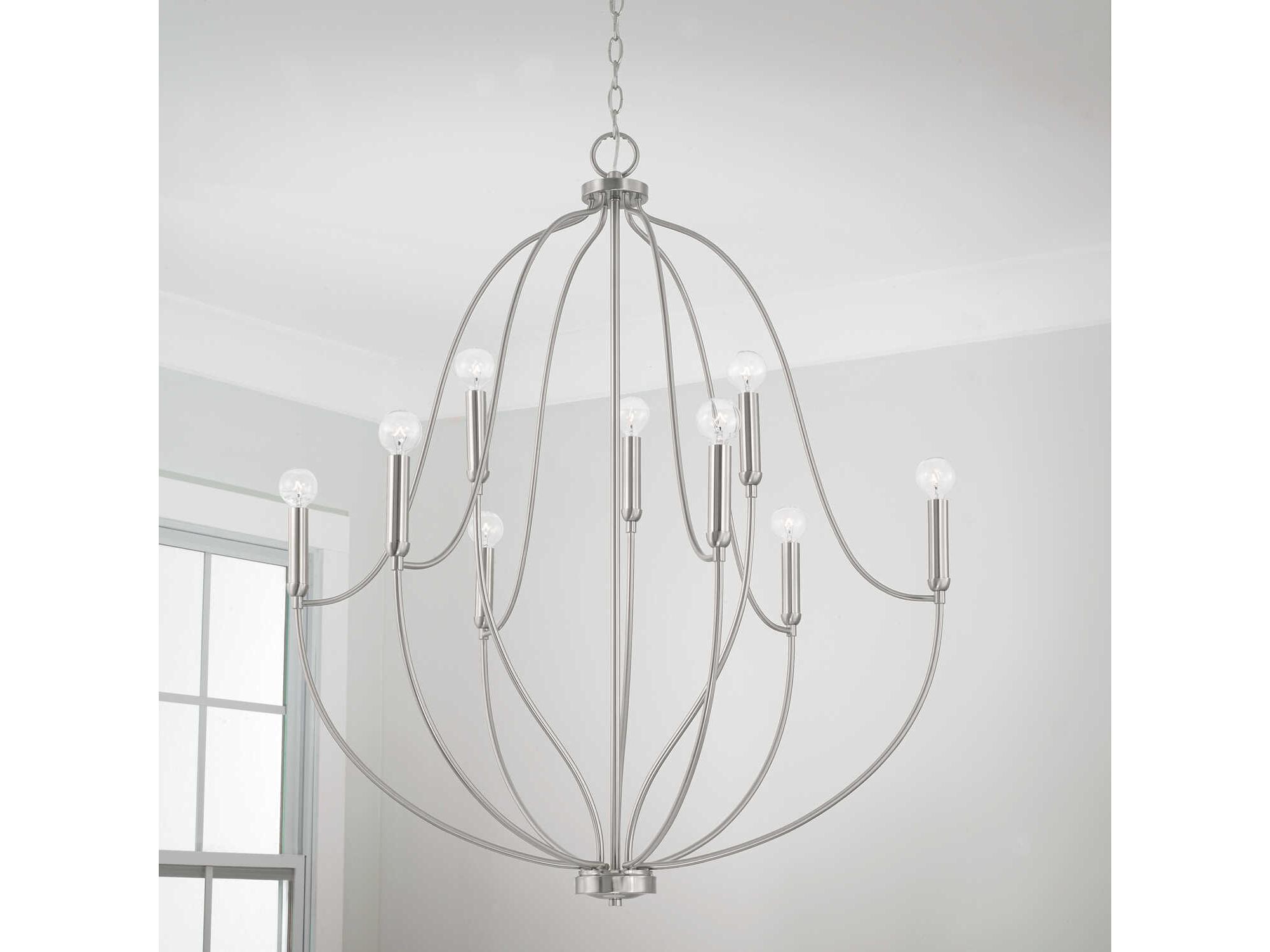 Capital Lighting Madison 9-Light Brushed Nickel Candelabra Chandelier