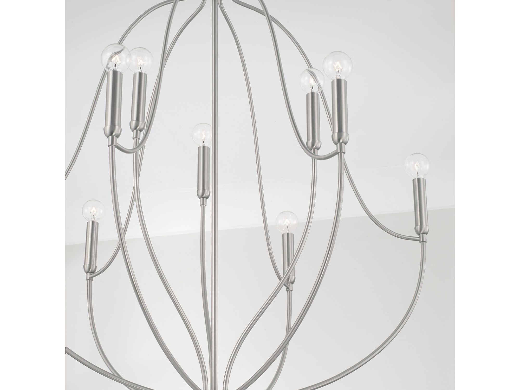 Capital Lighting Madison 9-Light Brushed Nickel Candelabra Chandelier