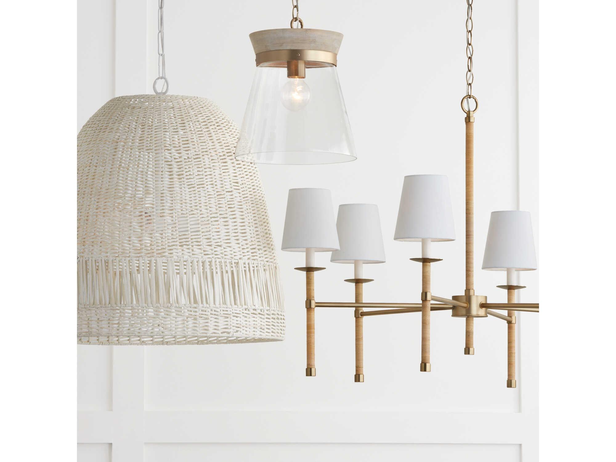 Capital Lighting Tulum 6-Light Matte Brass Brown Candelabra Empire Chandelier