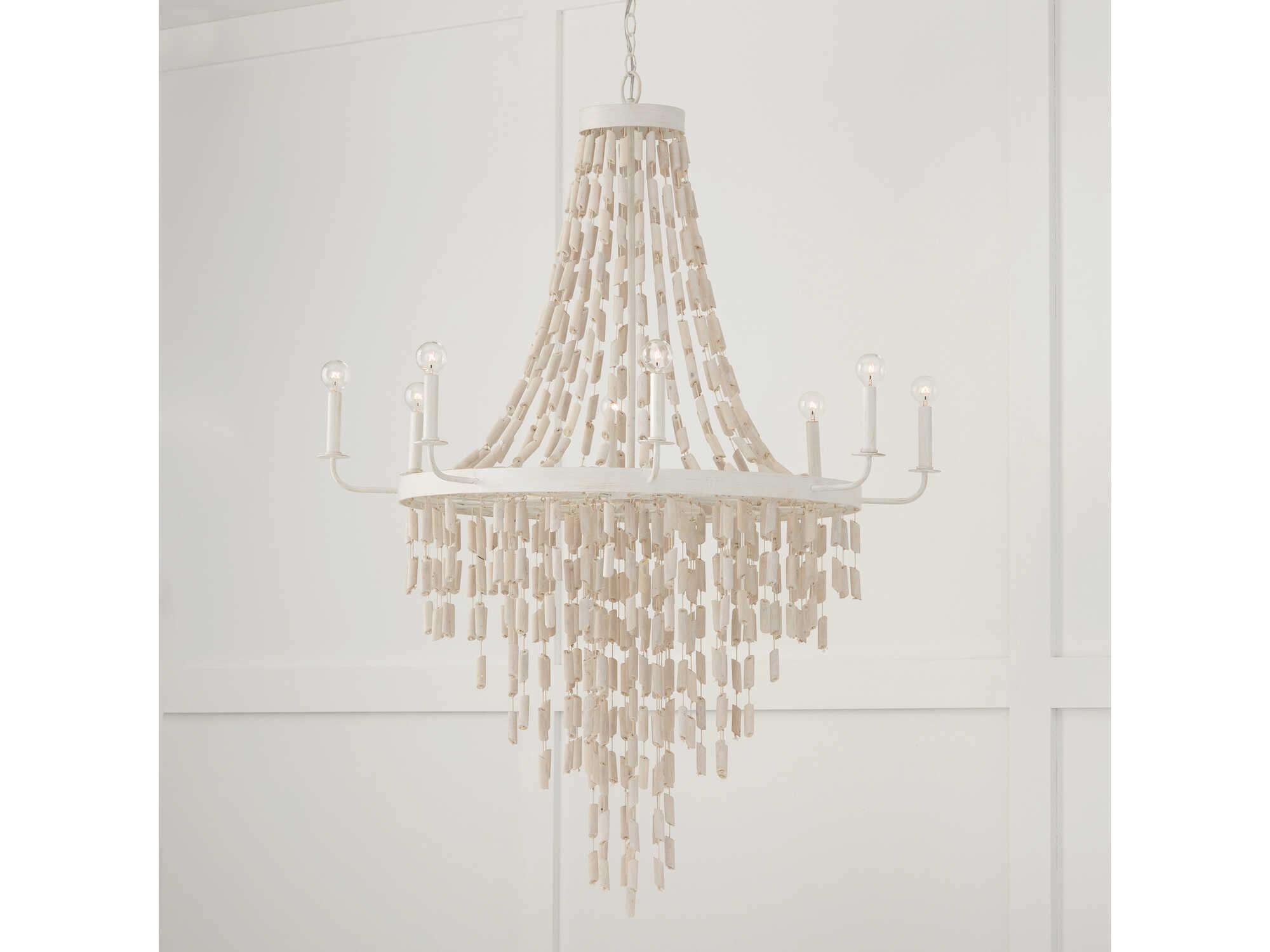 Capital Lighting Carissa 8-Light Organic White Candelabra Chandelier