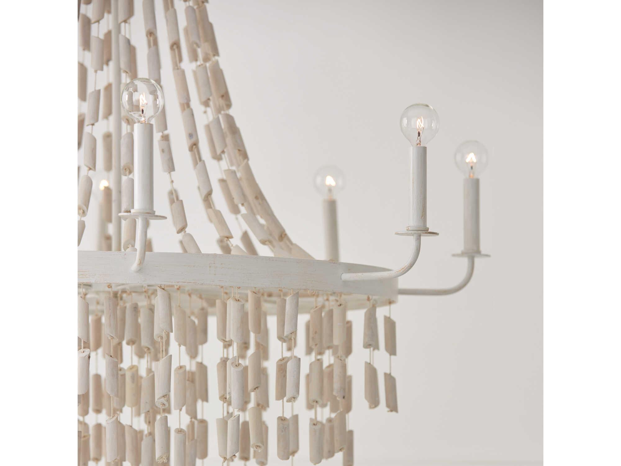 Capital Lighting Carissa 8-Light Organic White Candelabra Chandelier