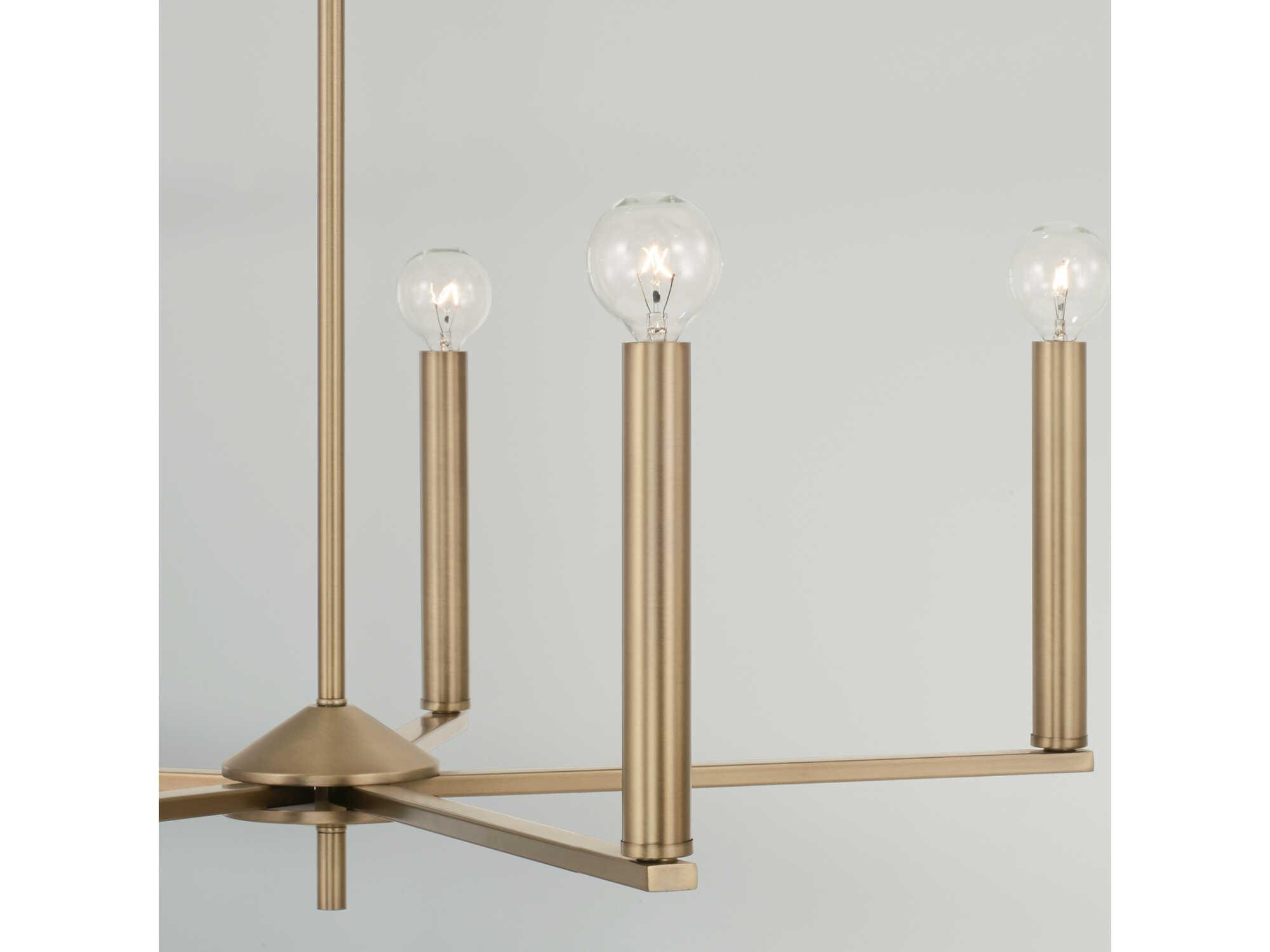 Capital Lighting Portman 5-Light Aged Brass Candelabra Chandelier