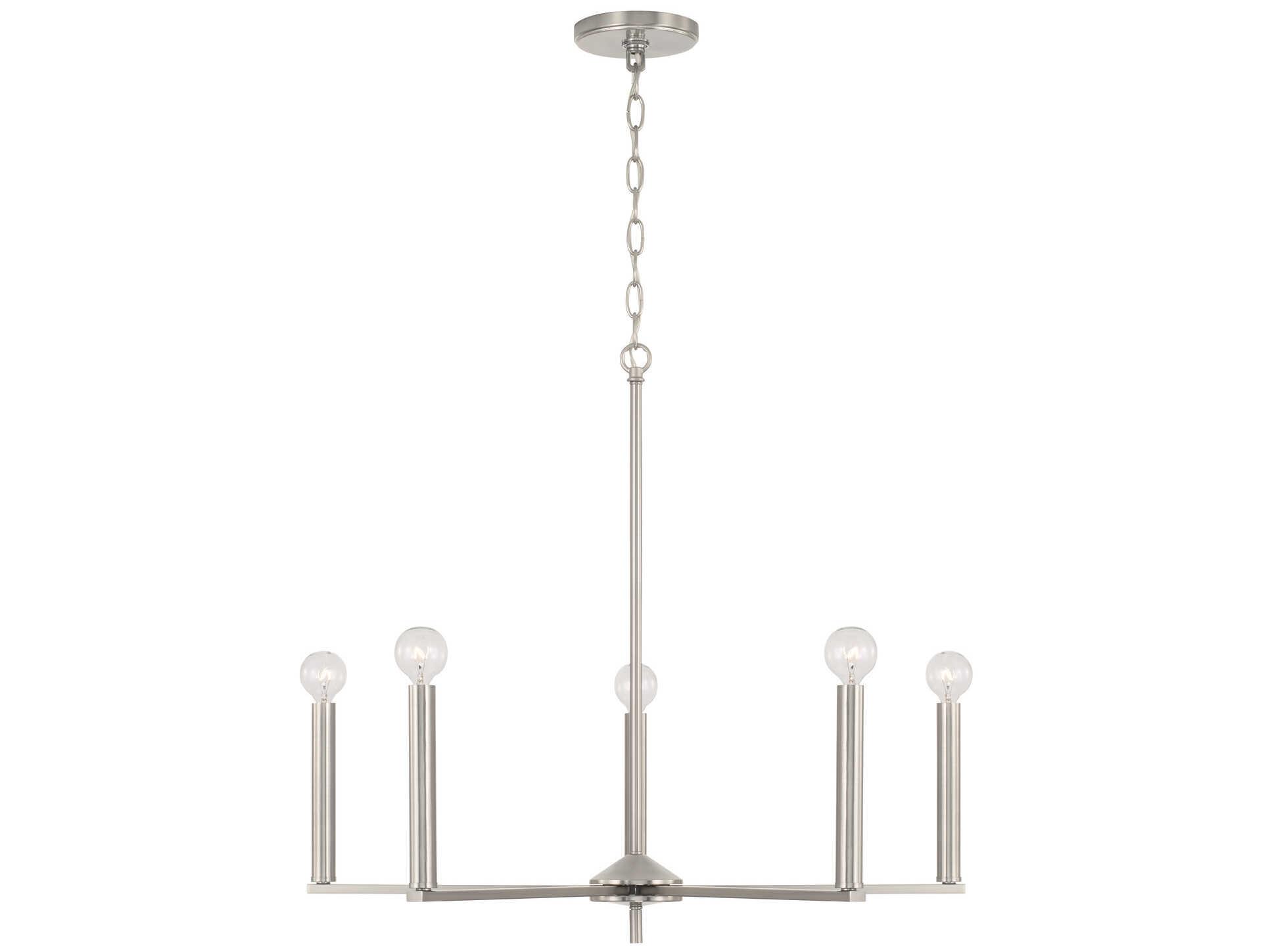 Capital Lighting Portman 5-Light Brushed Nickel Candelabra Chandelier