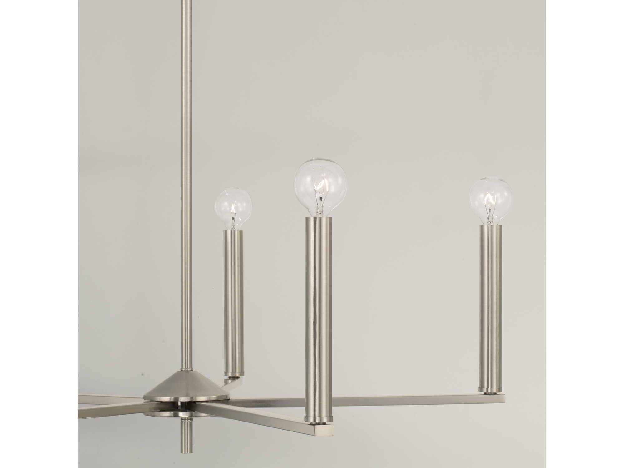 Capital Lighting Portman 5-Light Brushed Nickel Candelabra Chandelier