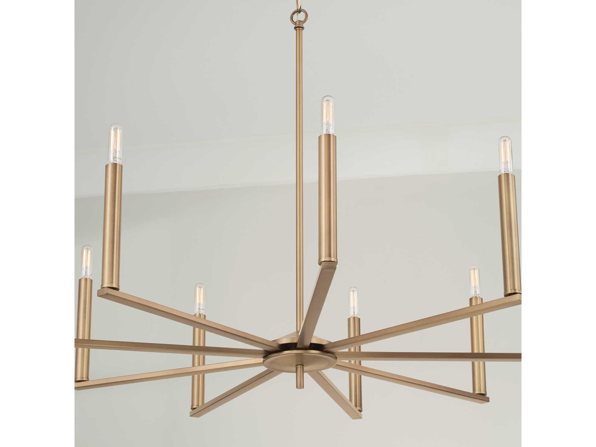 Capital Lighting Portman 9-Light Aged Brass Candelabra Chandelier