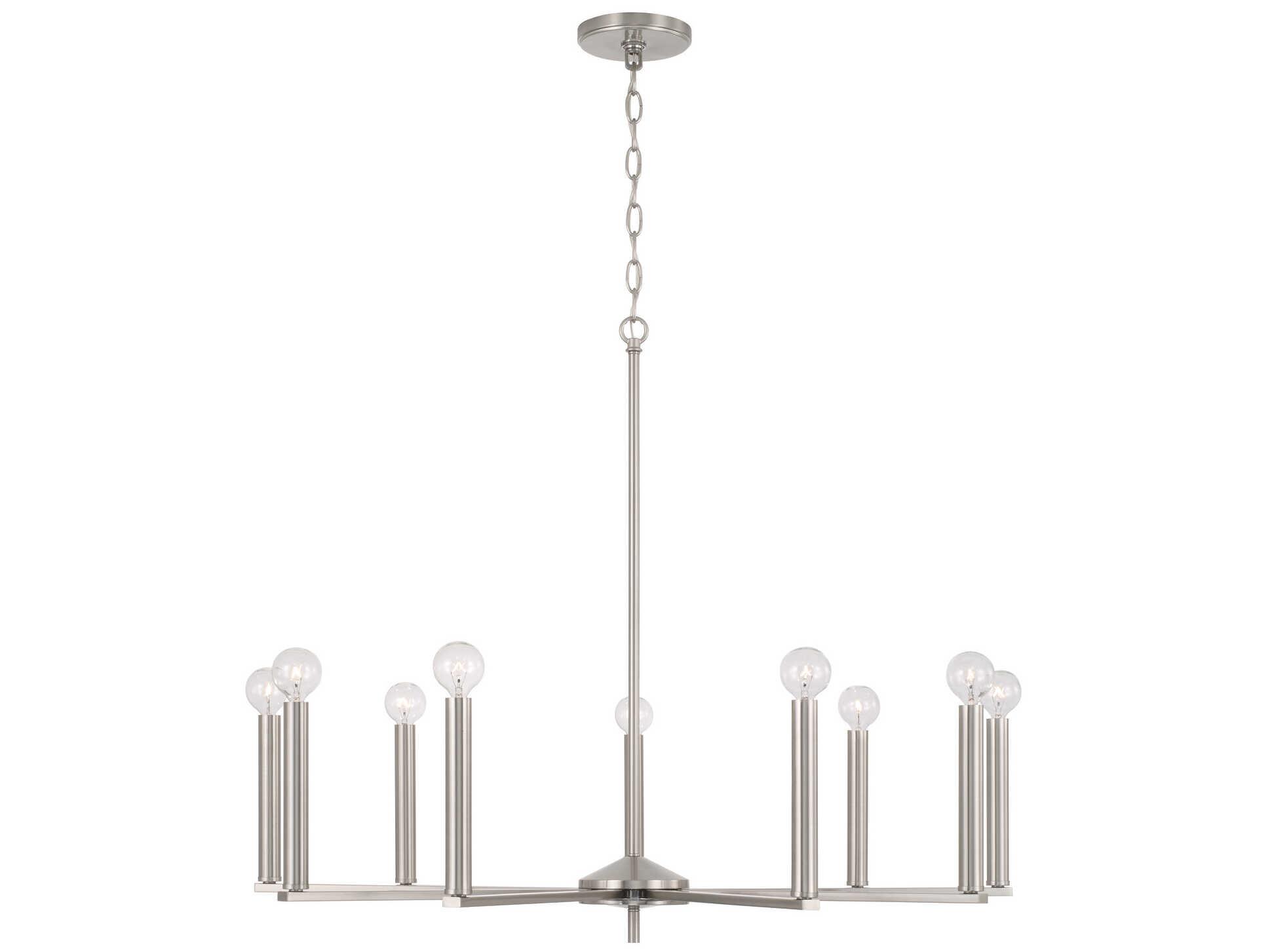 Capital Lighting Portman 9-Light Brushed Nickel Candelabra Chandelier