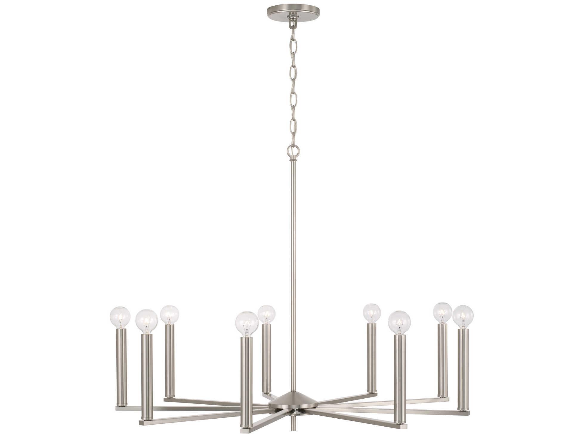 Capital Lighting Portman 9-Light Brushed Nickel Candelabra Chandelier