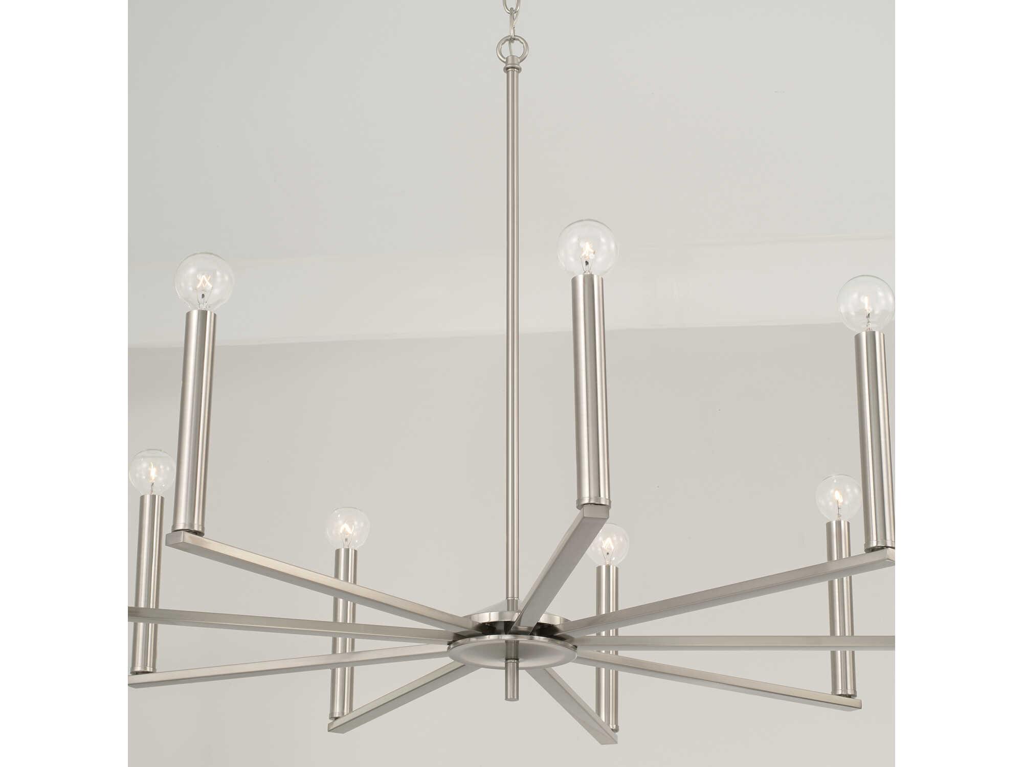 Capital Lighting Portman 9-Light Brushed Nickel Candelabra Chandelier